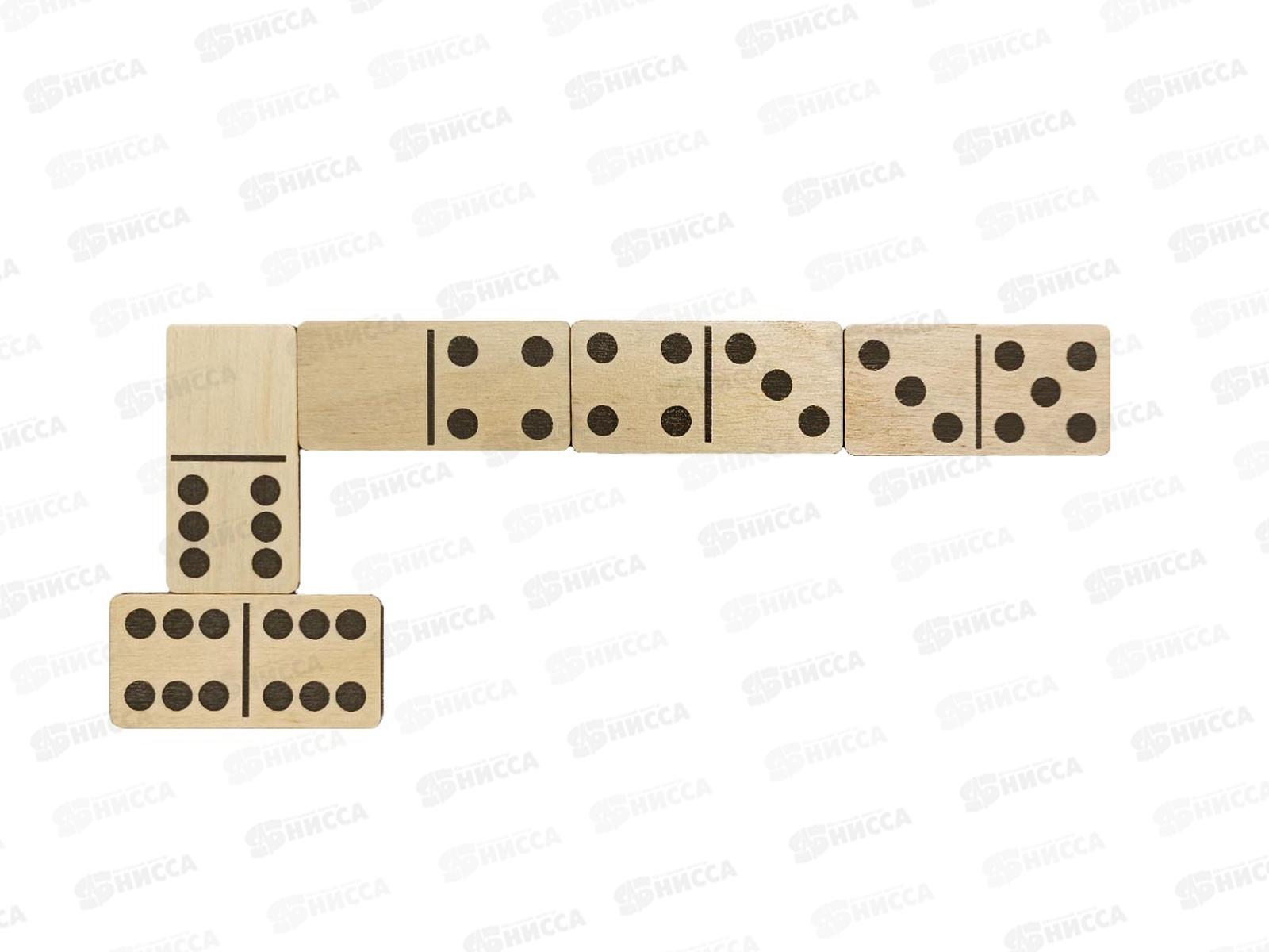 Домино деревянное &quotТочки&quot 28 фишек (50х25мм) 04531
