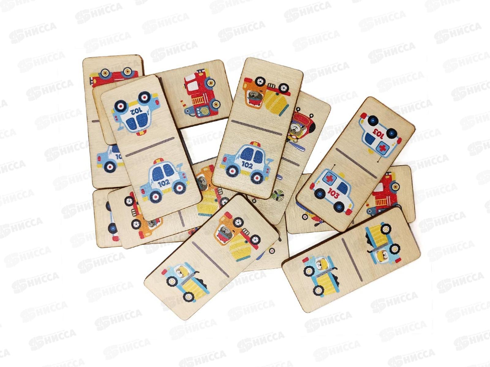 Домино деревянное &quotТранспорт&quot 28 фишек (60х27мм) 04535