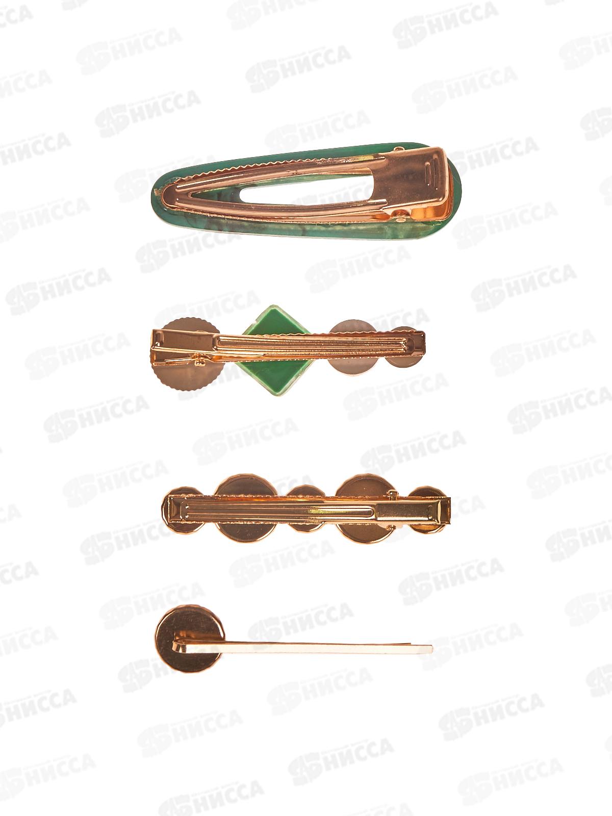 Pretty Girl Набор заколок для волос TS00068-2 Изумруд 4шт *12