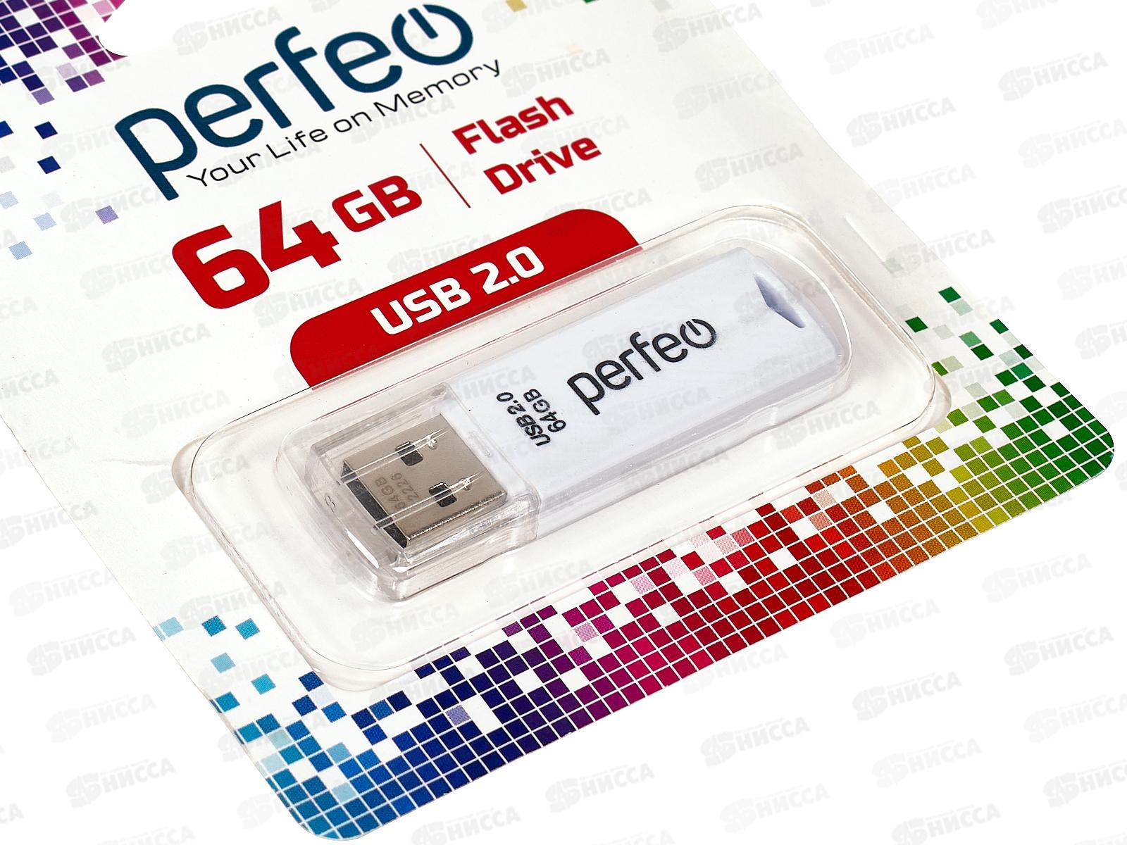 Флеш-карта Perfeo USB 64Gb C06 white
