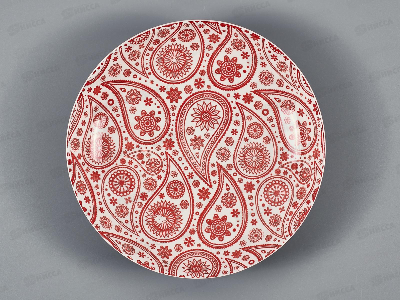 Тарелка универсальная DS2202P7R 19см Paisley красный 220999 *60