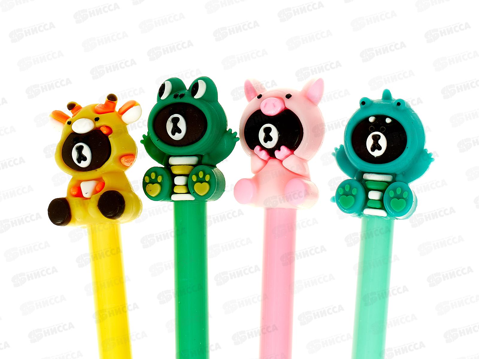 Ручка гелевая  CENTRUM Мишки,синяя, 0,5мм, 71115*24