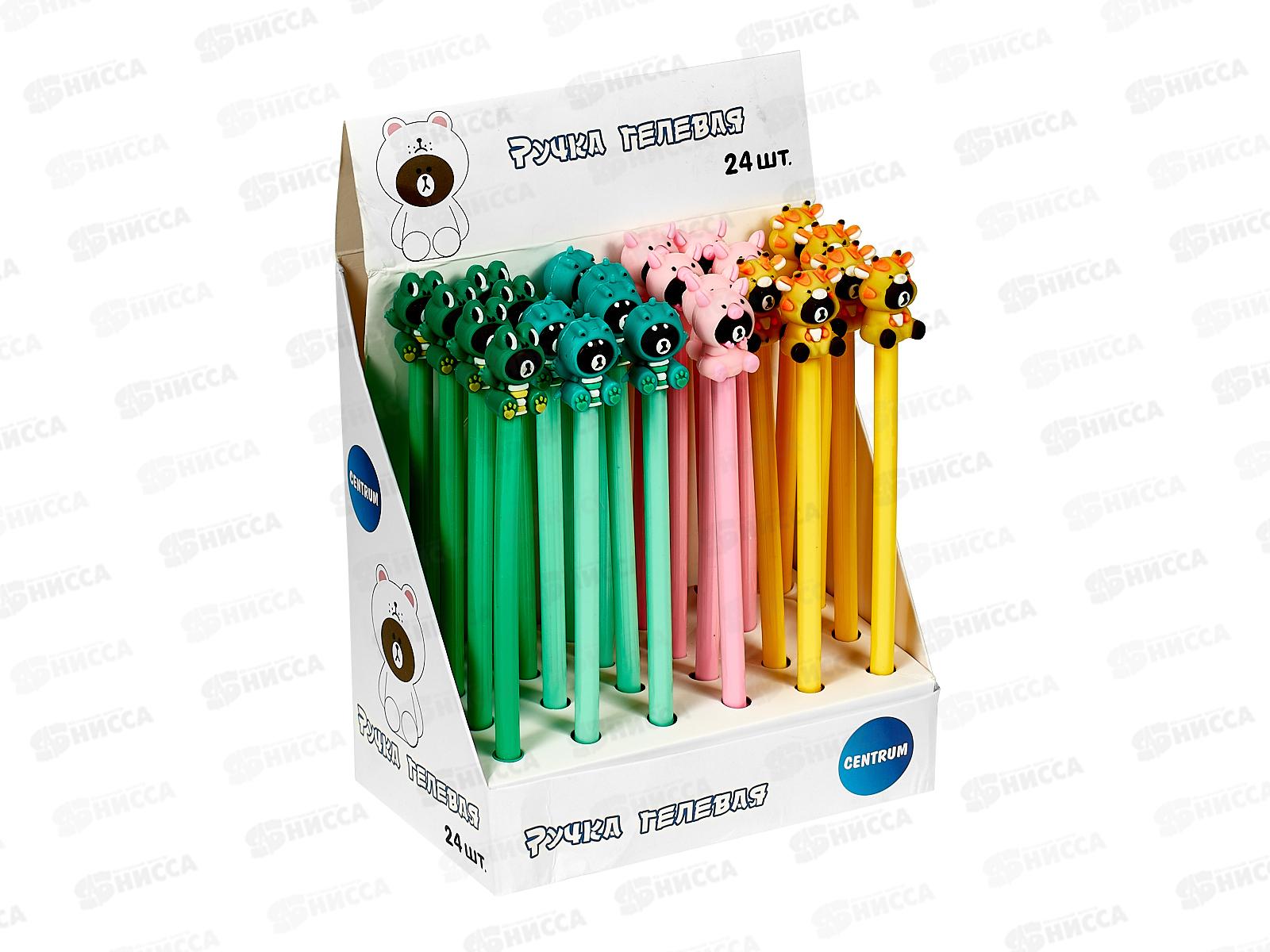 Ручка гелевая  CENTRUM Мишки,синяя, 0,5мм, 71115*24