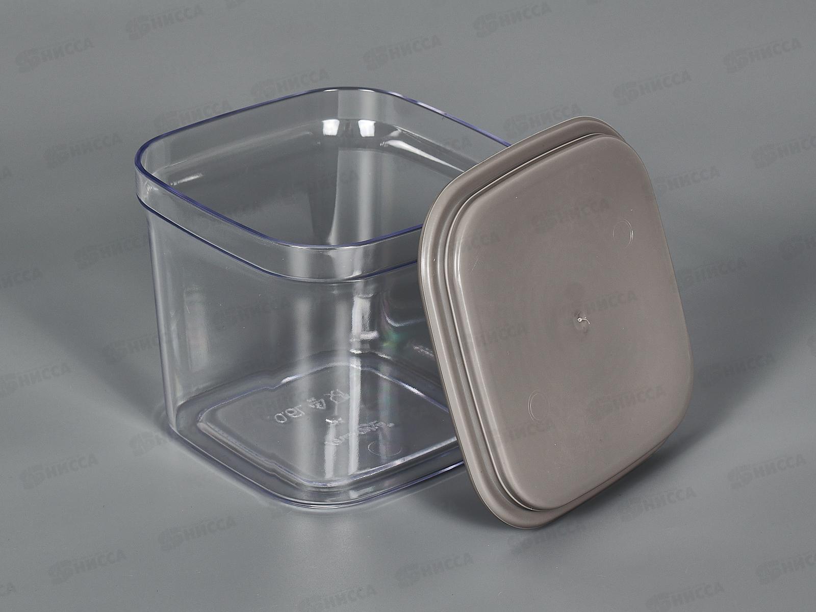 Контейнер для сыпучих продуктов Смарт 0,6л Пыльно-серый С413Псер *16