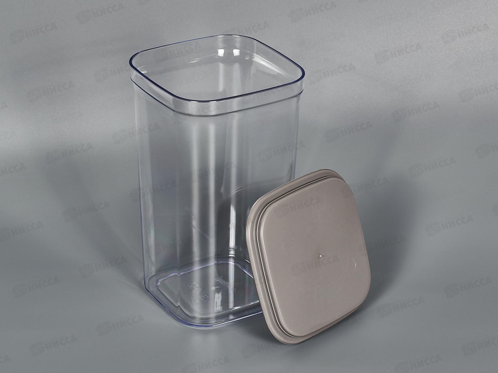 Контейнер для сыпучих продуктов Смарт 1,3л Пыльно-серый С414Псер *16