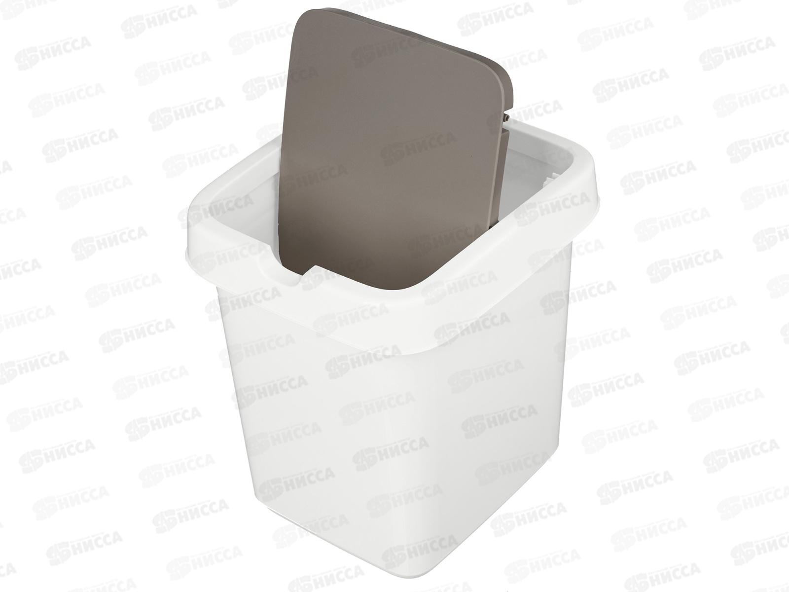 Контейнер для мусора 14л &quotTule&quot светло-серый 221301221/03 *7