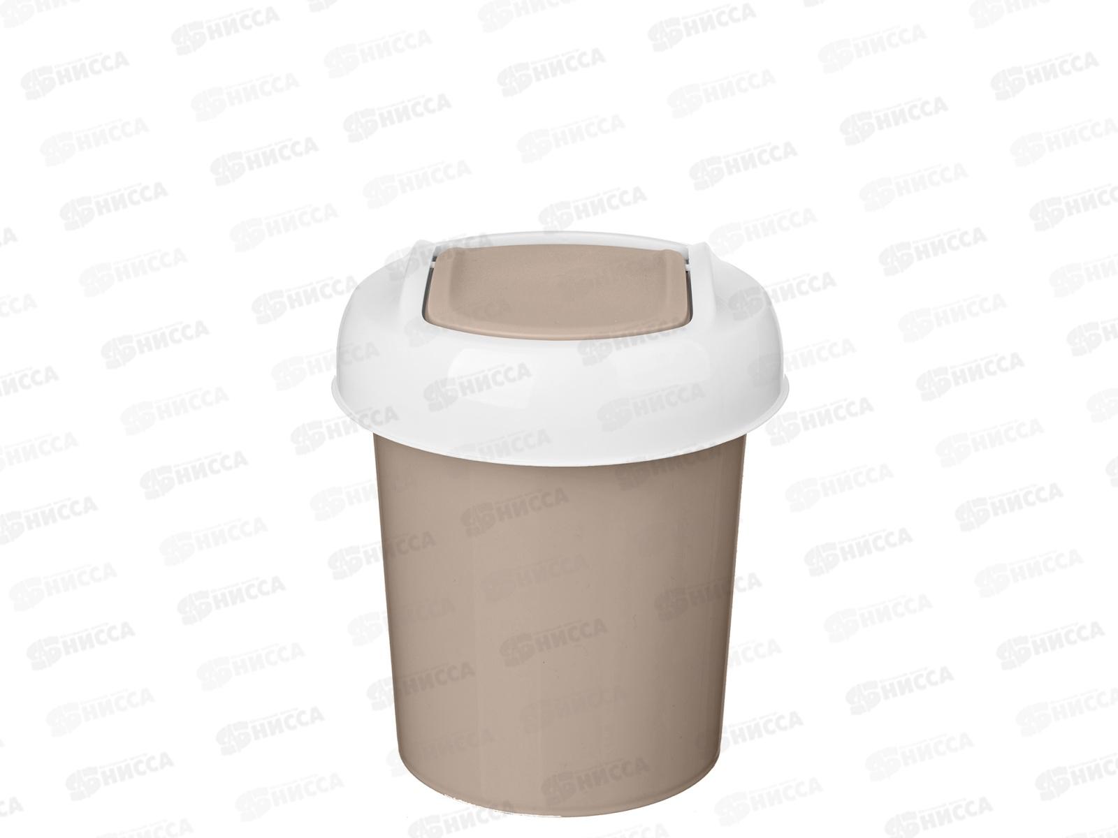 Контейнер для мусора 1л &quotPalm&quot круглый бежевый 221301527/01