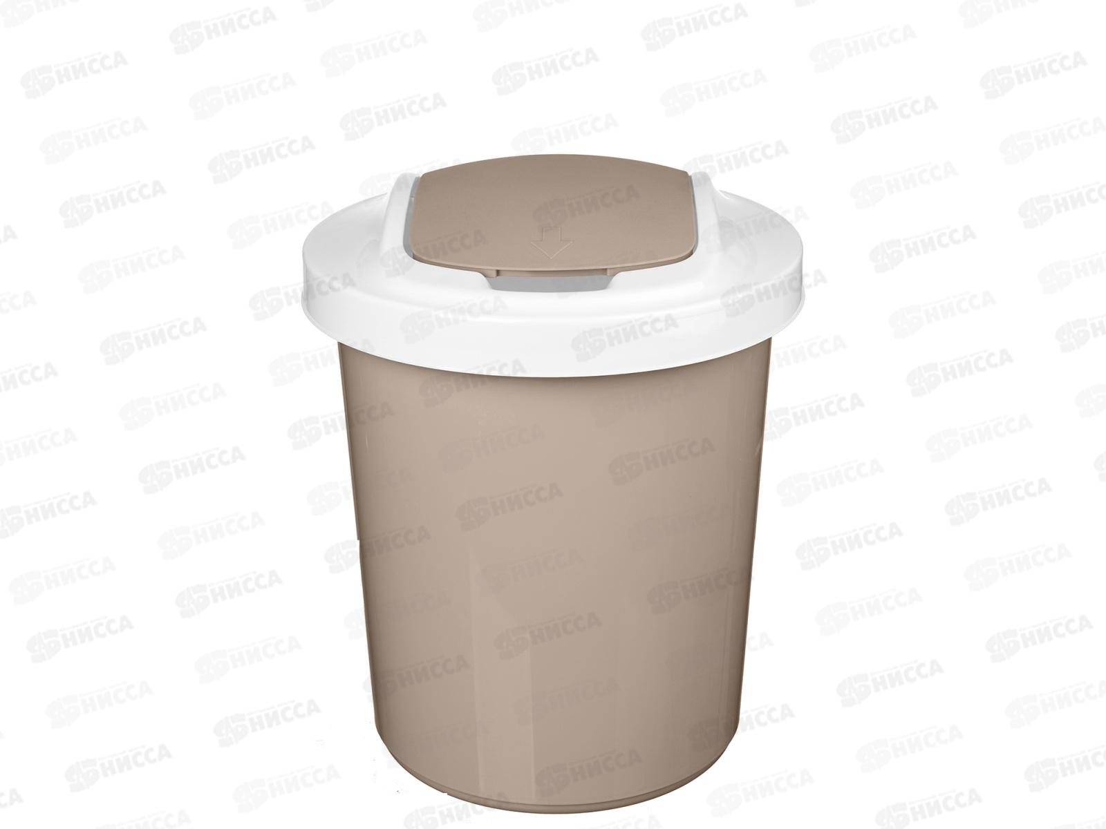 Контейнер д/мусора 6л &quotPalm&quot круглый бежевый 221301827/01