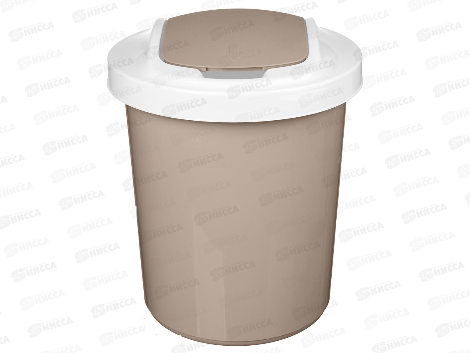 Контейнер для мусора 16л &quotPalm&quot круглый бежевый 221301927/01