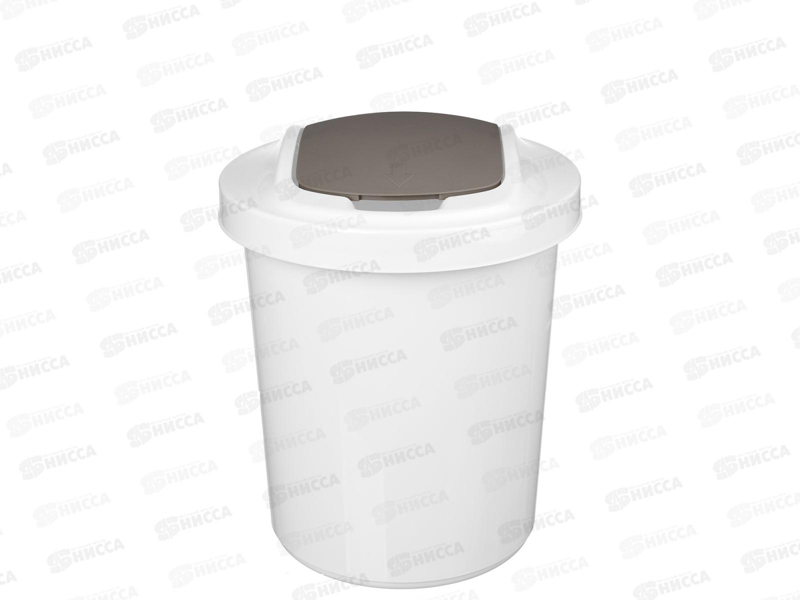 Контейнер для мусора 6л &quotPalm&quot круглый светло-серый 221301821/03