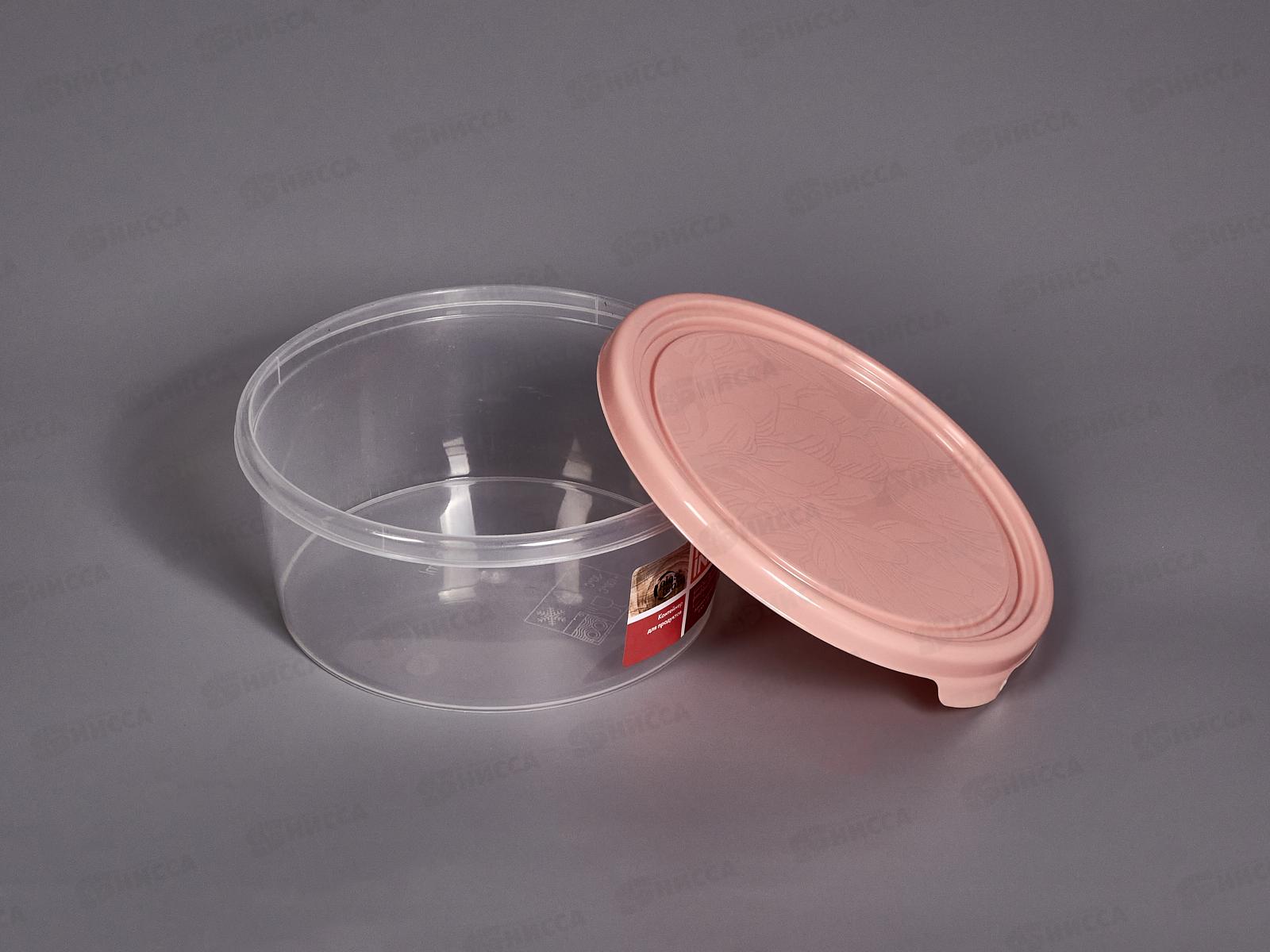 Контейнер для продуктов &quotHELSINKI&quot 0,5л круглый персиковая карамель РТ143311040 *28