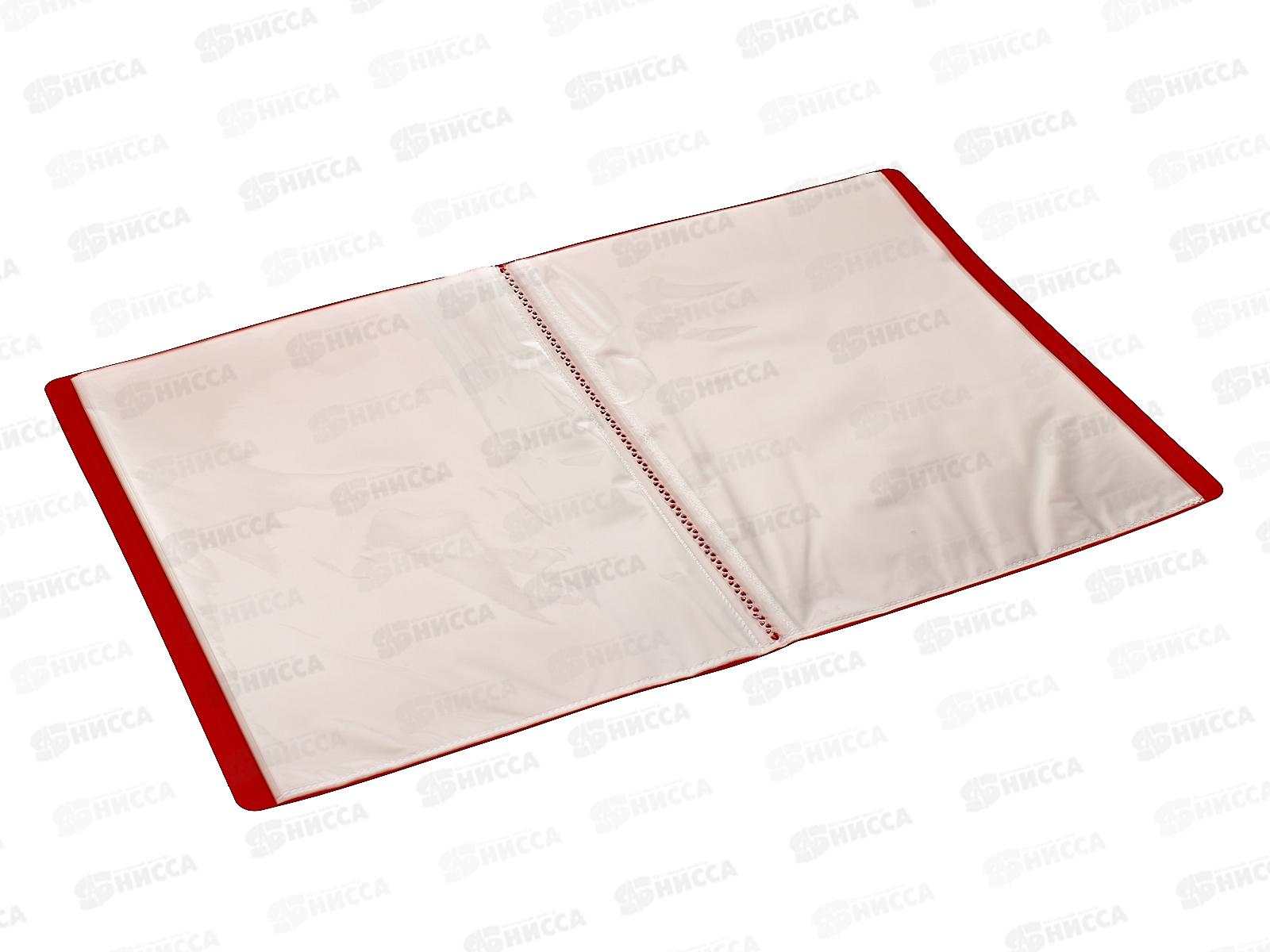 Папка с мультифорами 30страниц Бюрократ, красная., 0,65мм 816940 *15/30