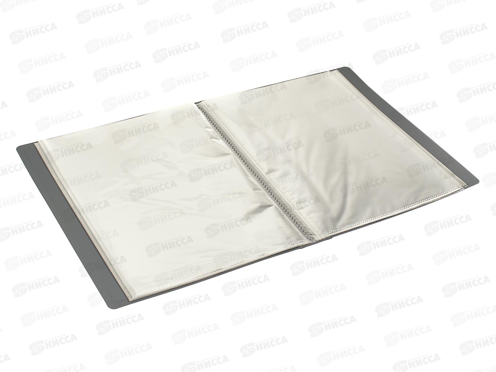 Папка с  мультифорами  60страниц Бюрократ, серая., 0,7мм 816951 *13/26