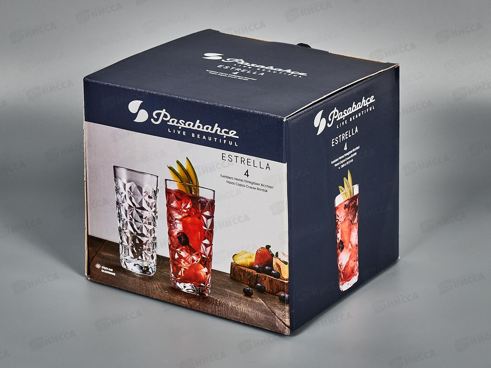 Набор стаканов Estrella 360мл 4шт 520605