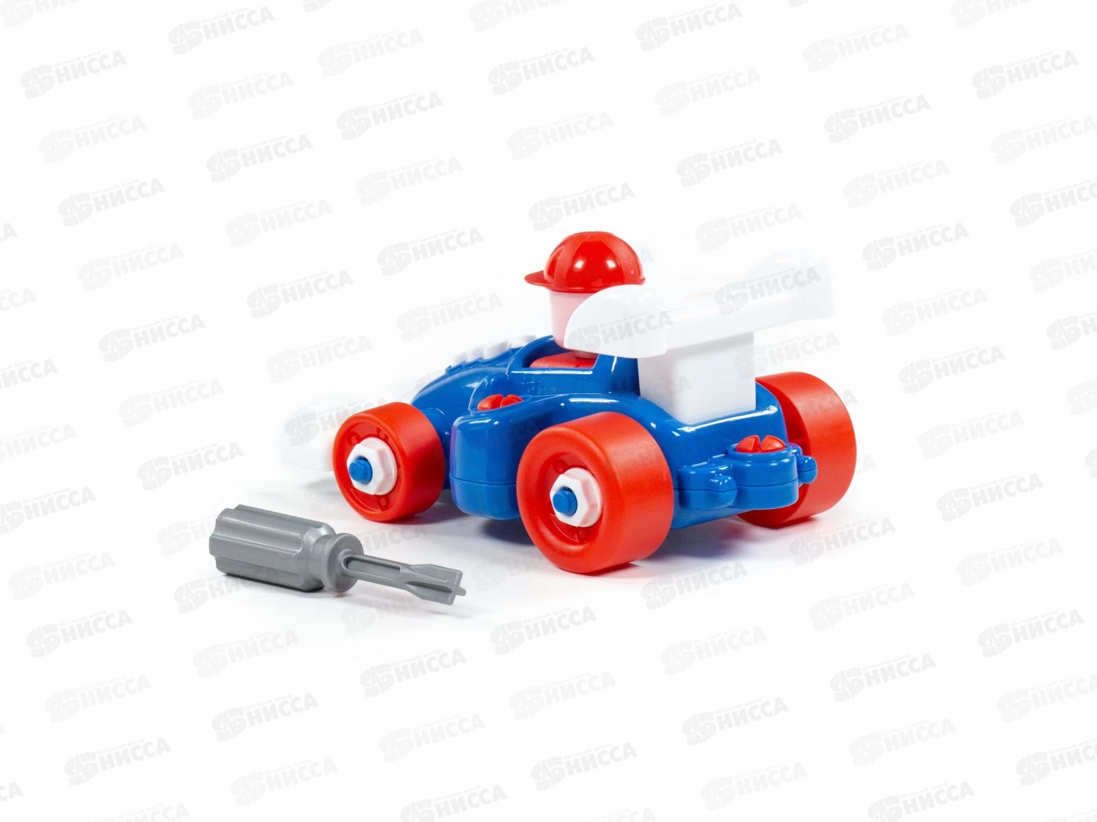 Конструктор-транспорт &quotАвтомобиль гоночный&quot (16 эл), 77127 в пакете*16