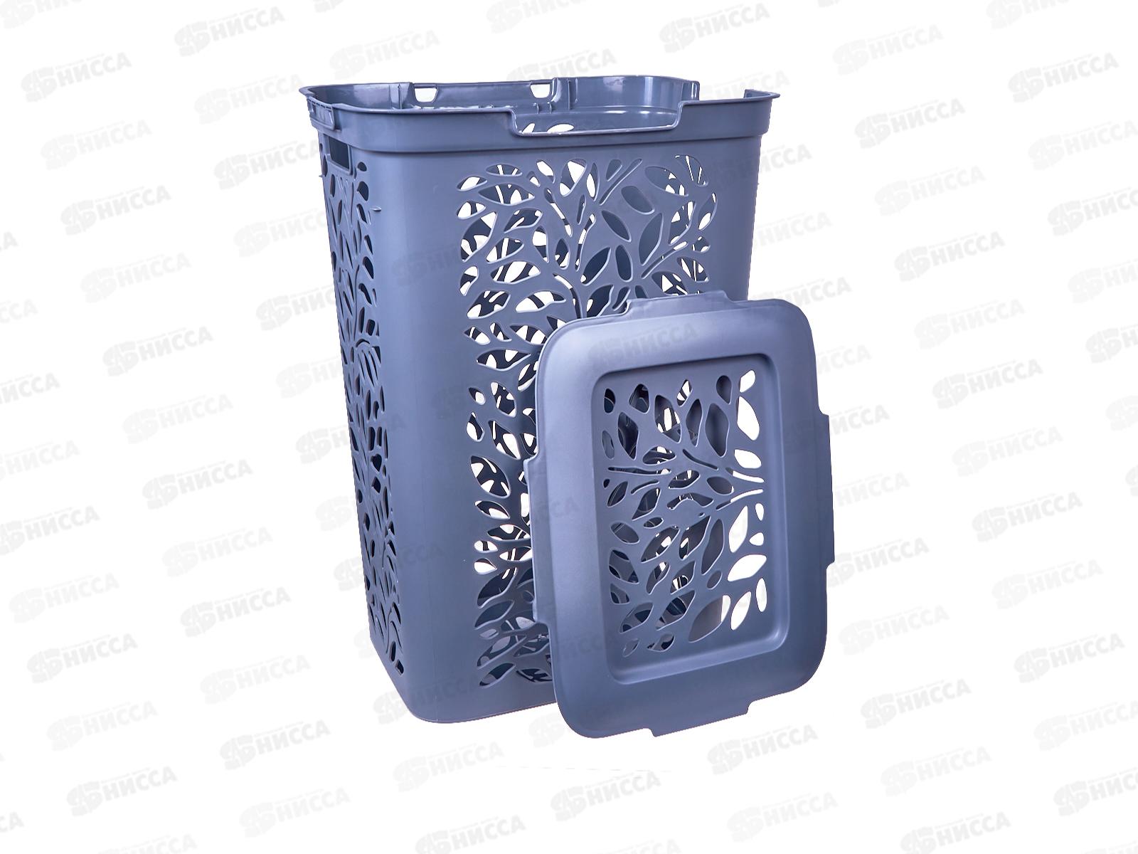 Корзина для белья 60л Leaves серый С48915 *4