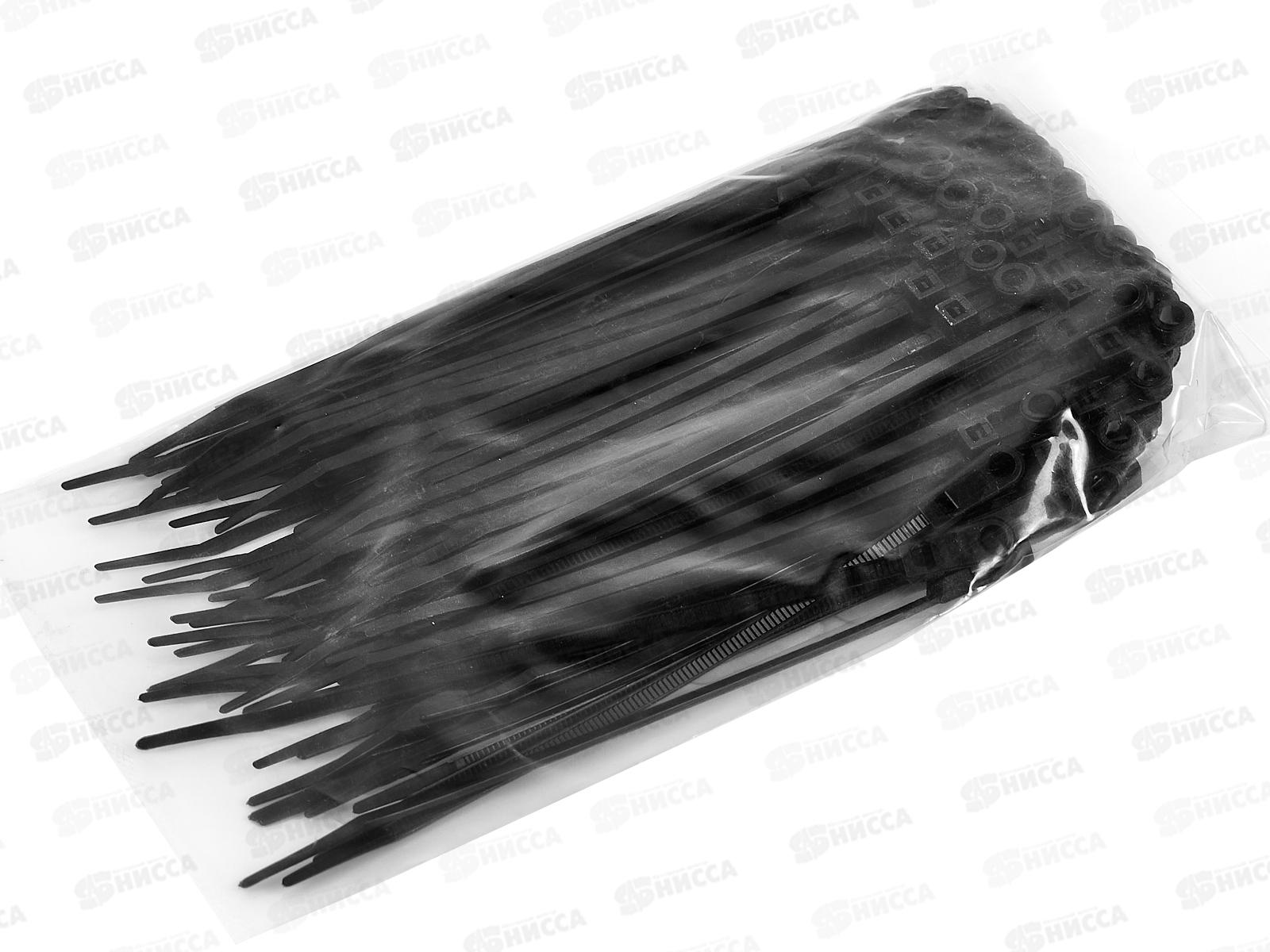 Стяжка под винт 150*3,6мм черная нейлон 100шт Rexant, 07-0155 *10