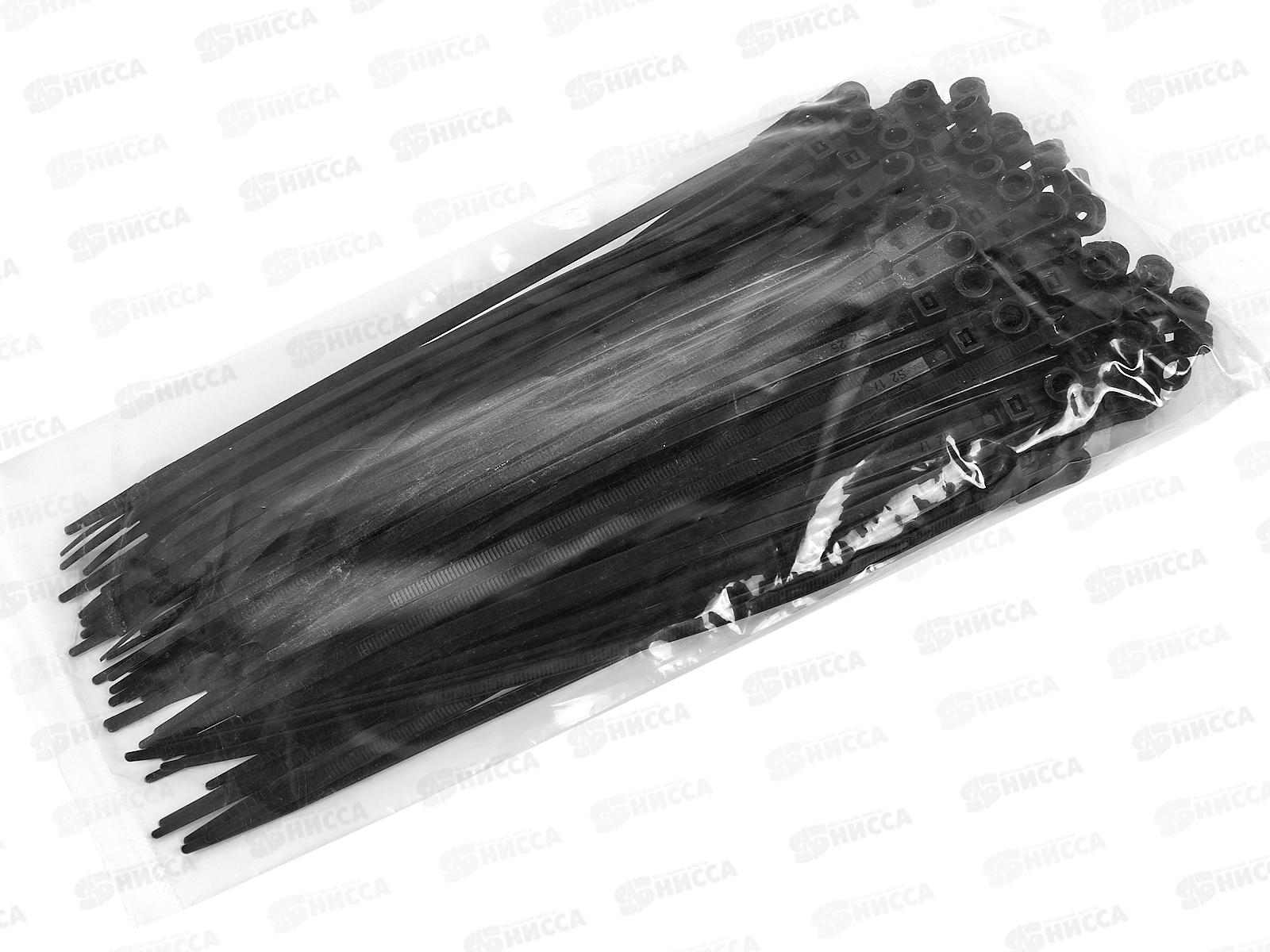 Стяжка под винт 200*4,3мм черная нейлон 100шт Rexant, 07-0205 *10