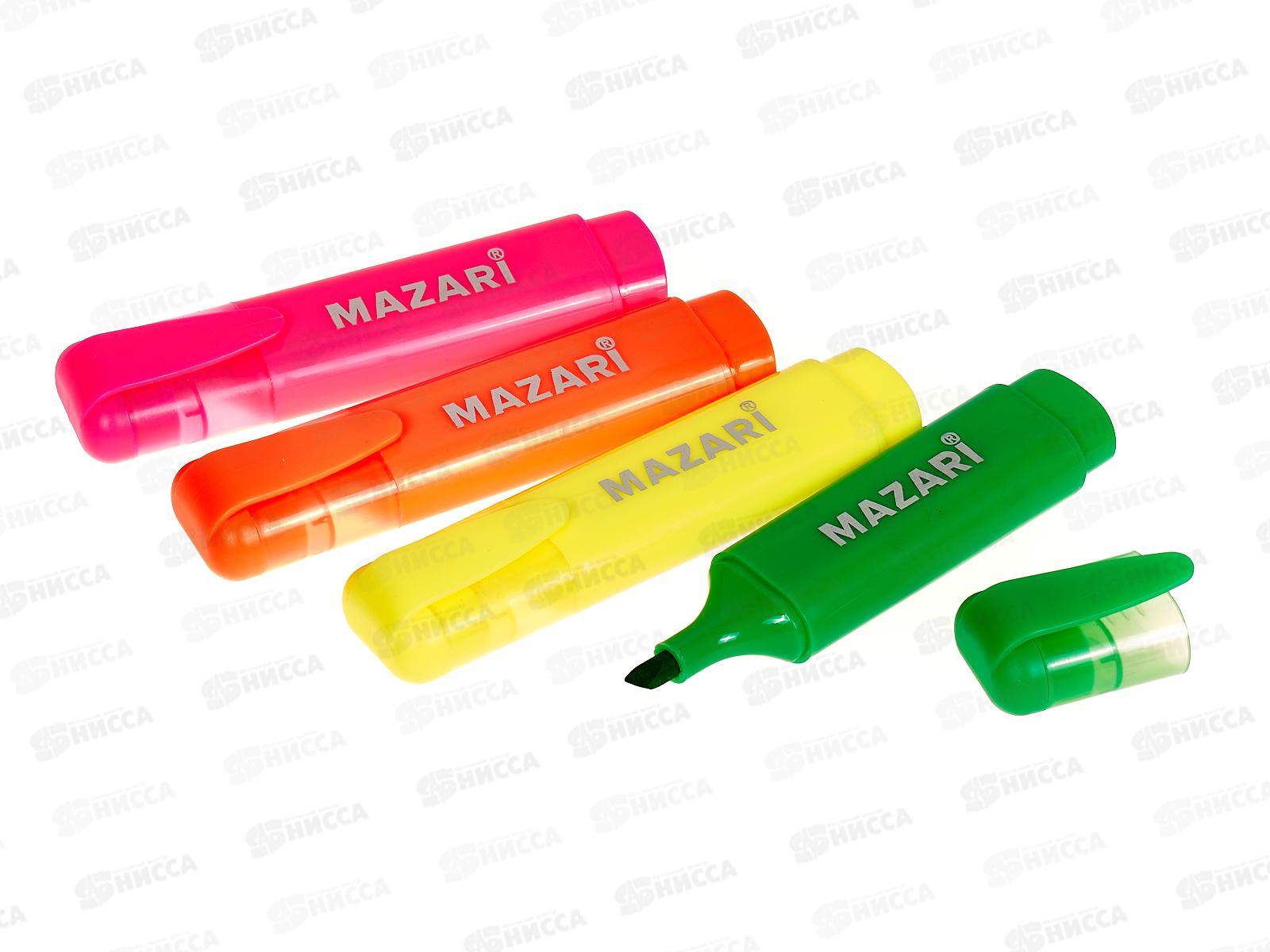 Маркеры MAZARI Firefly текст. 4цв., М-4601 *15