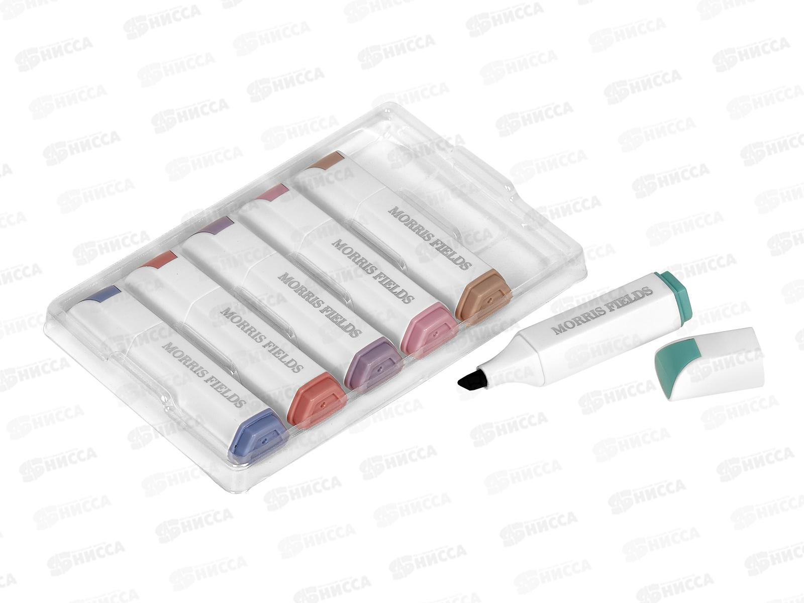 Маркеры Hatber текстовые, 6 цветов, Morris Fields 075235 *12