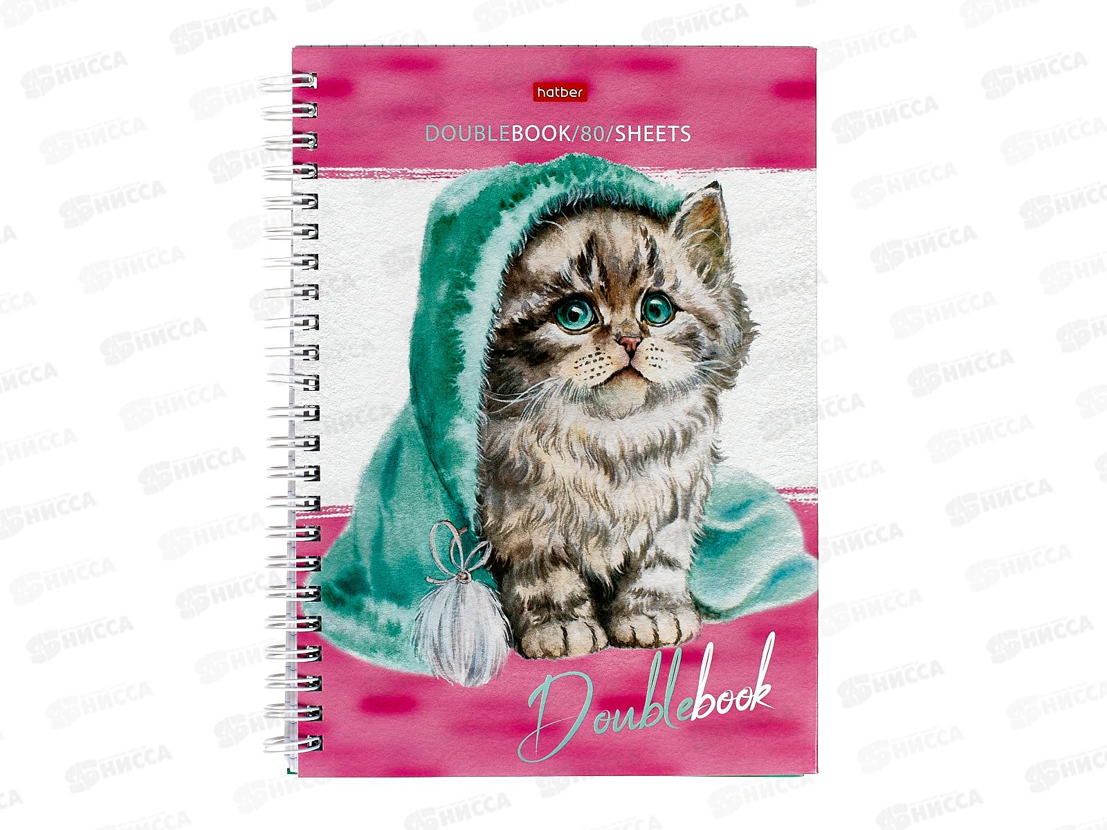 Тетрадь 80листов клетка  Hatber дв,Эти заМурчательные кошки греб. 29775*4/40