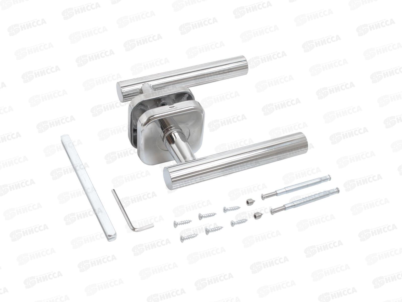 Комплект ручек для металл дверей Булат РФ 04,04 ФОРТЕ хром *20 943