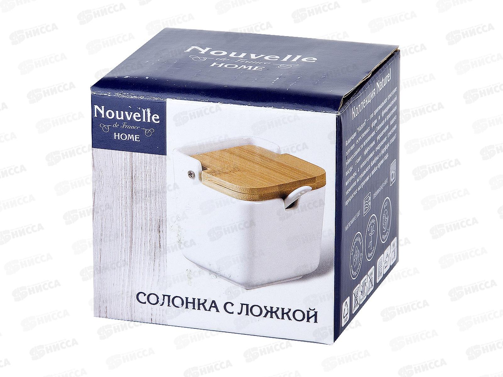 Солонка с ложкой &quotNaturel&quot 280мл, ложка L 11см, 2630145 *40