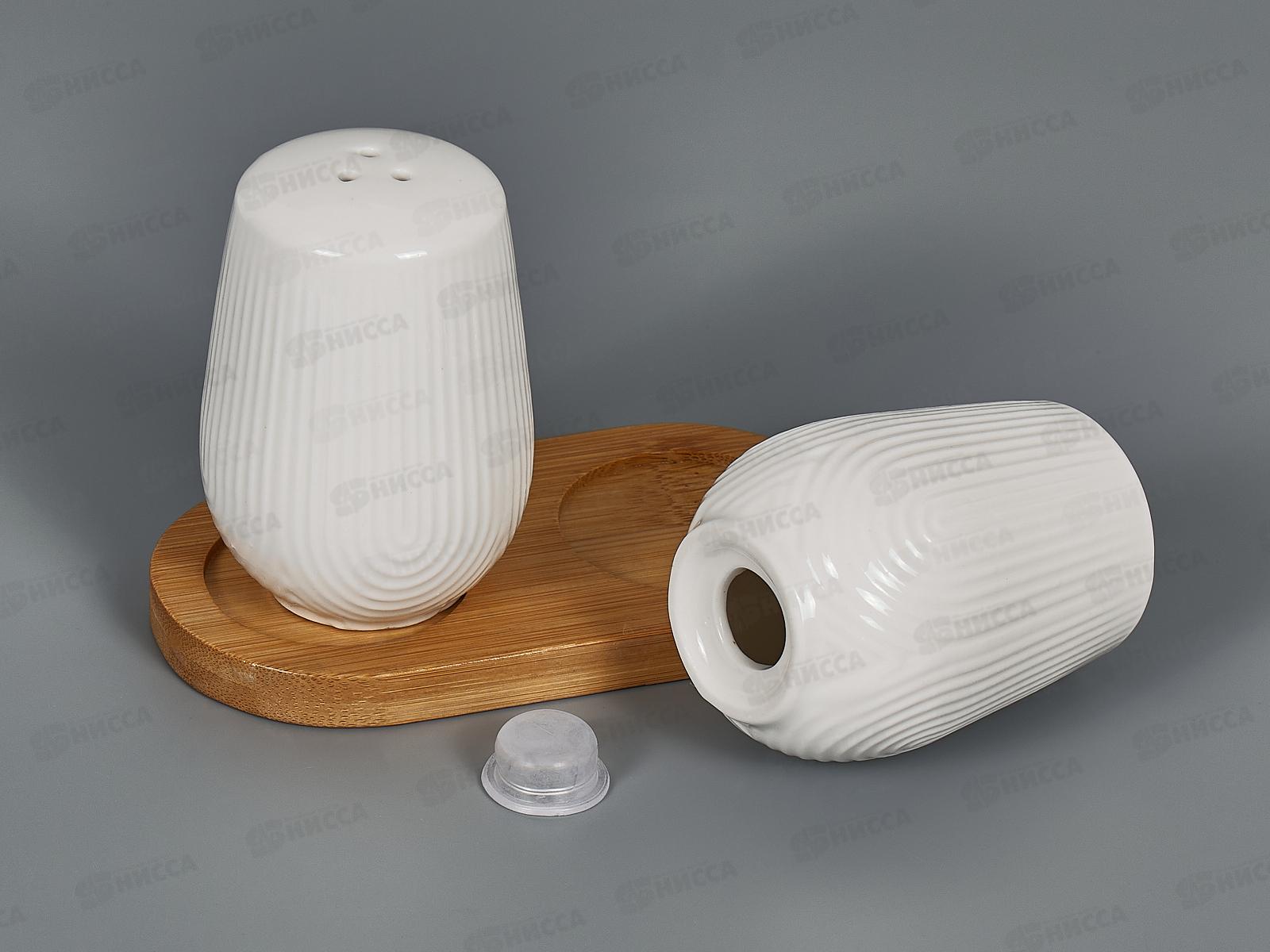 Набор для пеций 2предмета Naturel (солонка, перечница) на бамбук. подставке п/у 2630303 *60