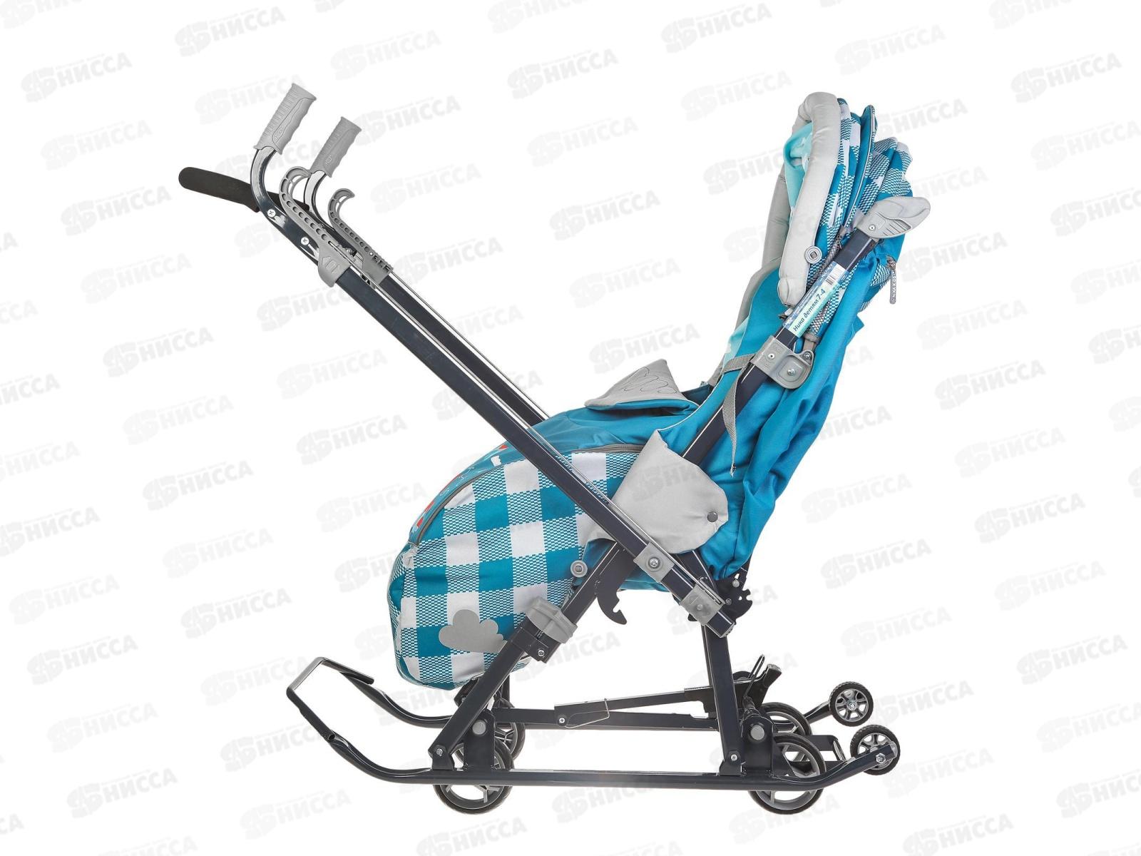 Санки-коляска &quotНика детям 7-4&quot НД7-4/4 капри в клетку