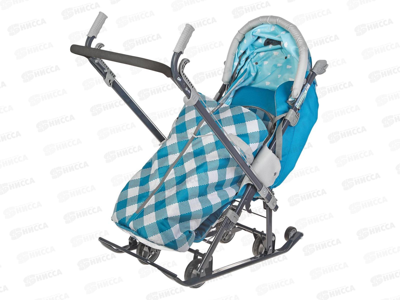 Санки-коляска &quotНика детям 7-4&quot НД7-4/4 капри в клетку