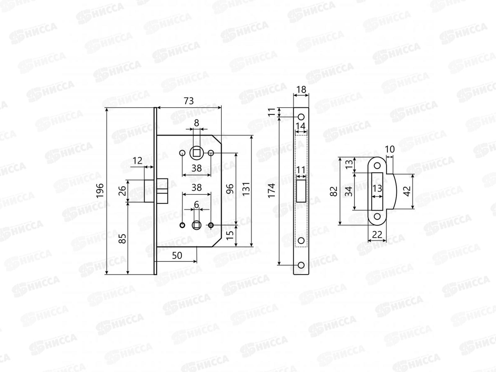 Защелка с фиксатором Аллюр АРТ 5300P-WC CP хром *40 896