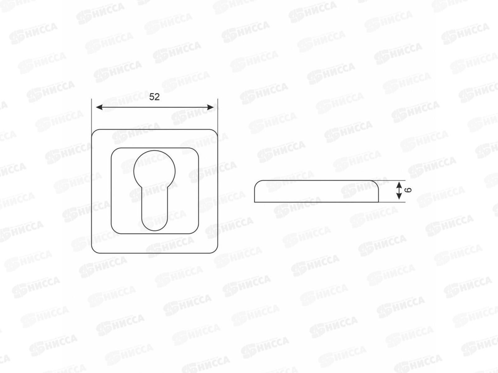 Накладка Алюр для цилиндрового механизма APT ET-S1 BL/BL421515 матовый черный 185