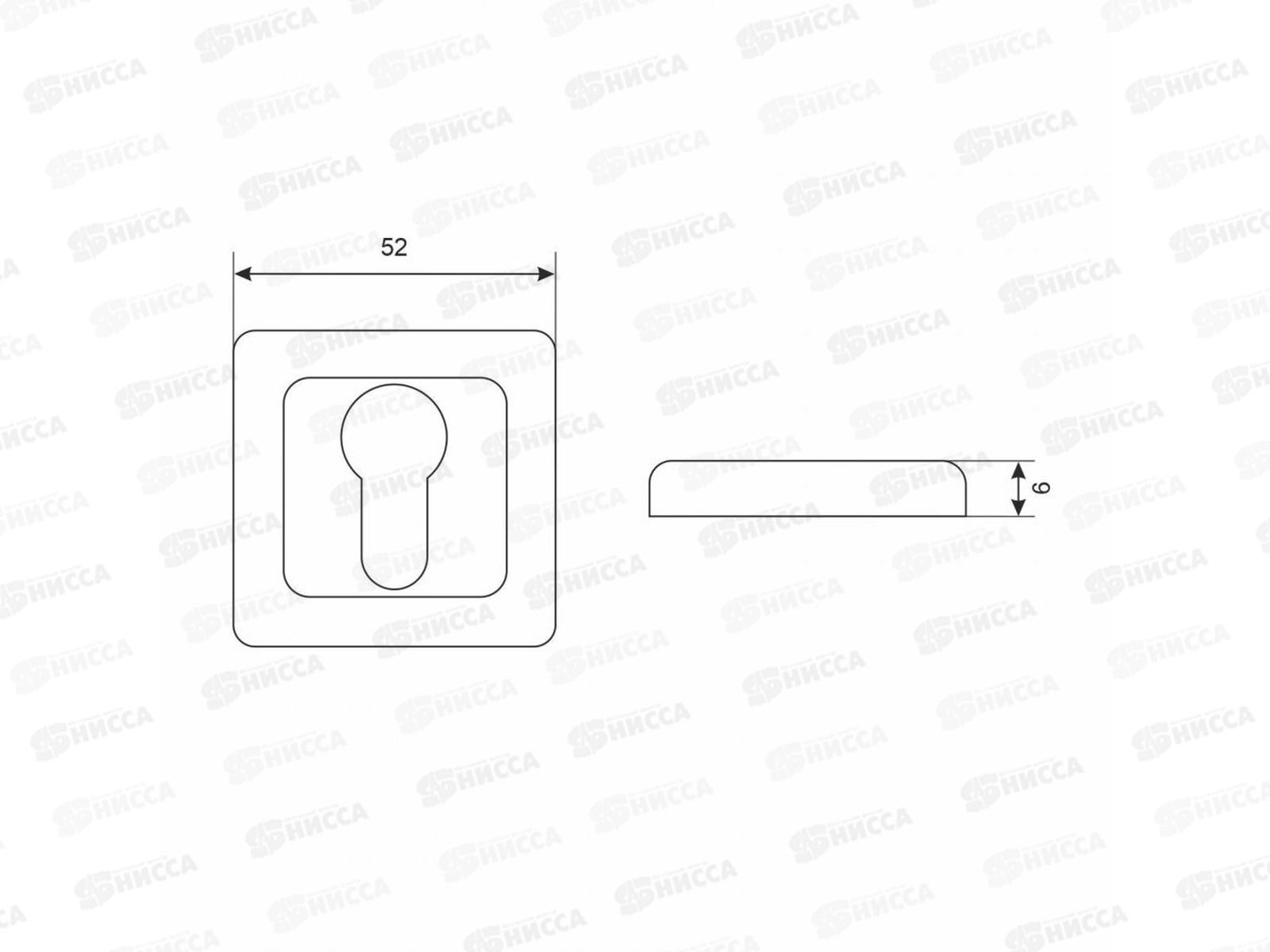 Накладка Алюр для цилиндрового механизма APT ET-S1 SB/PB 4276 мат золото/золото 449