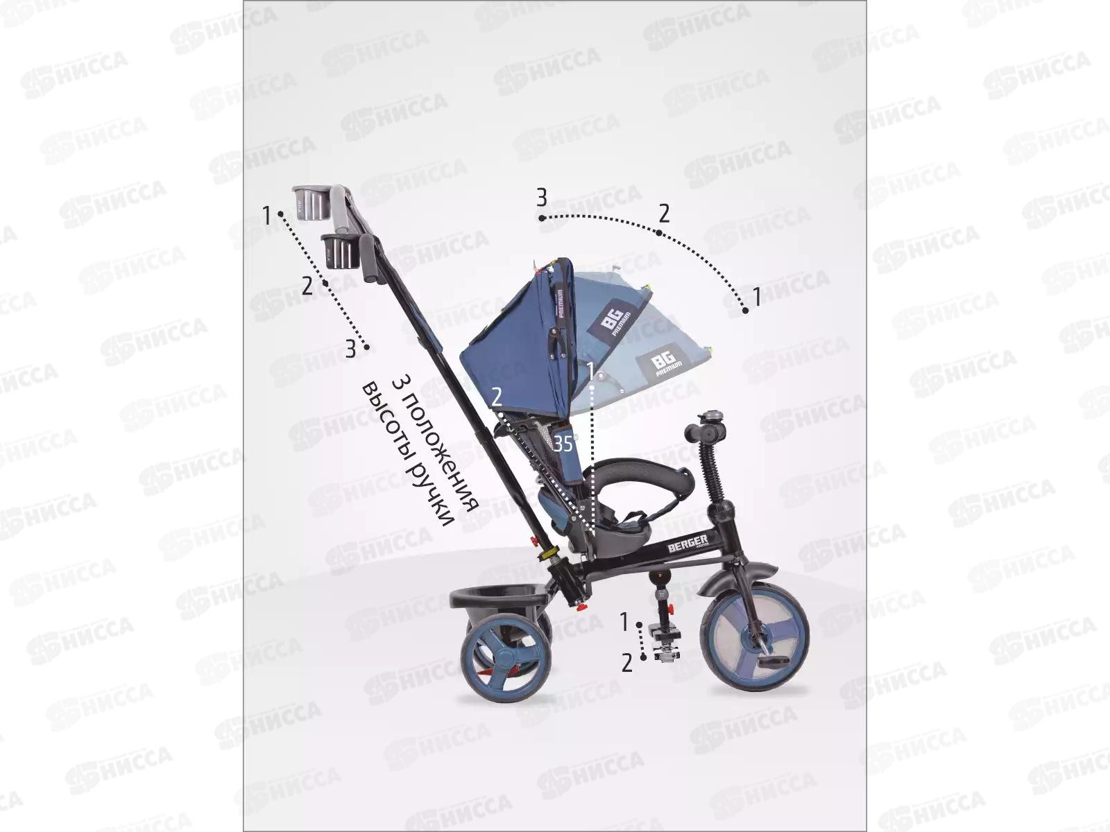 Велосипед 3-х кол. WERTER BERGER PREMIUM синий XG7341-T167C, 254735