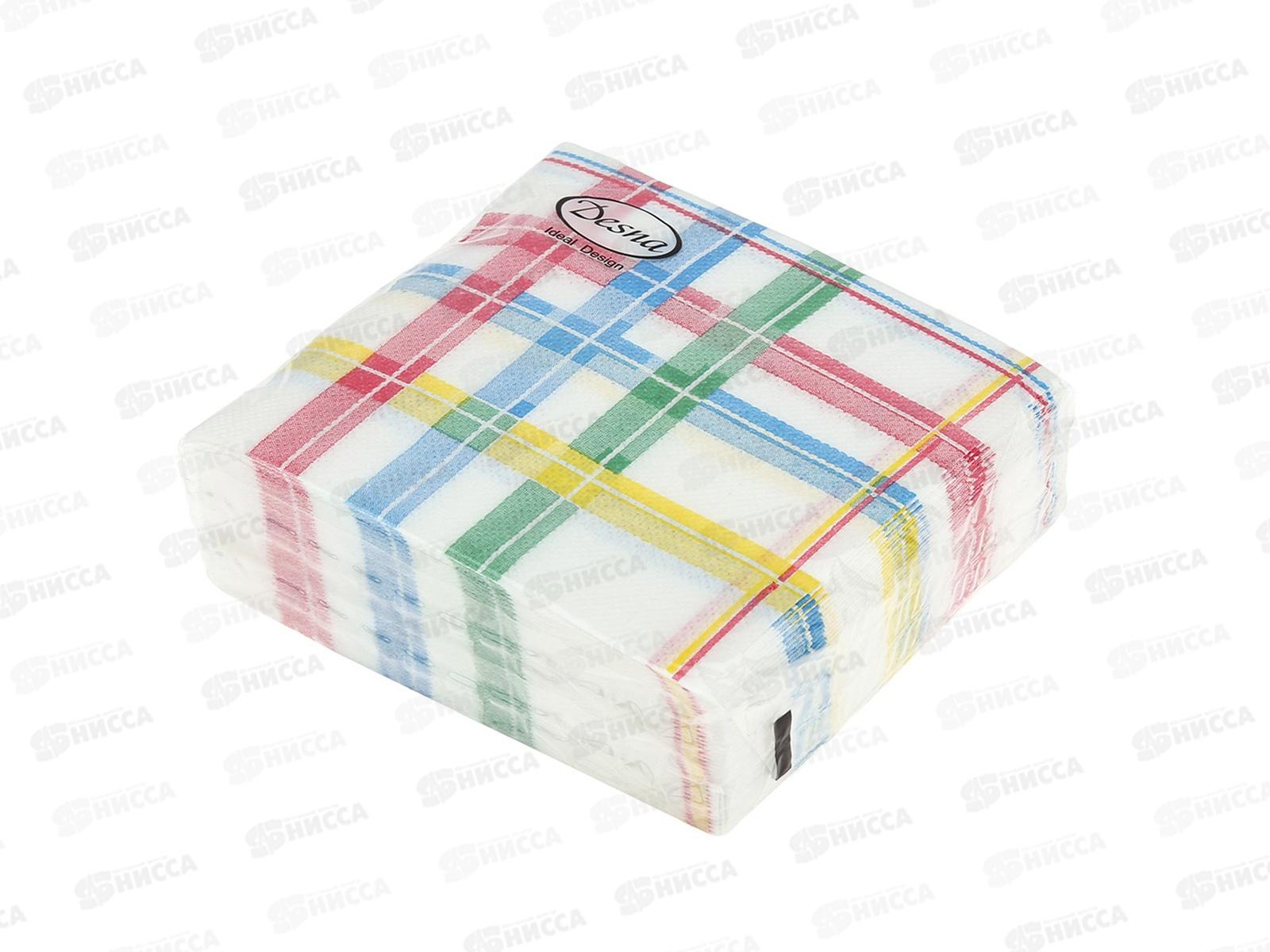 Салфетки 1 слойные 40 листов 24*24 Desna Design Цветная линия,57440*32