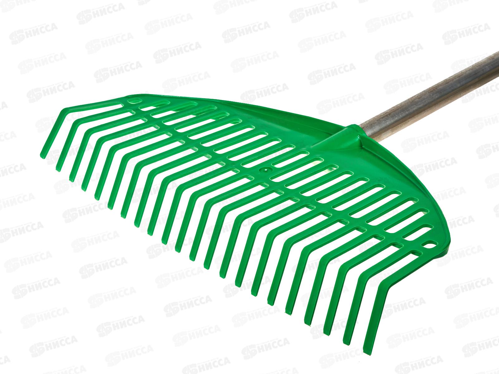 Грабли веерные пластмассовые 22 зуба &quotГардения&quot 440мм, с алюминиевым черенком, 010819-2