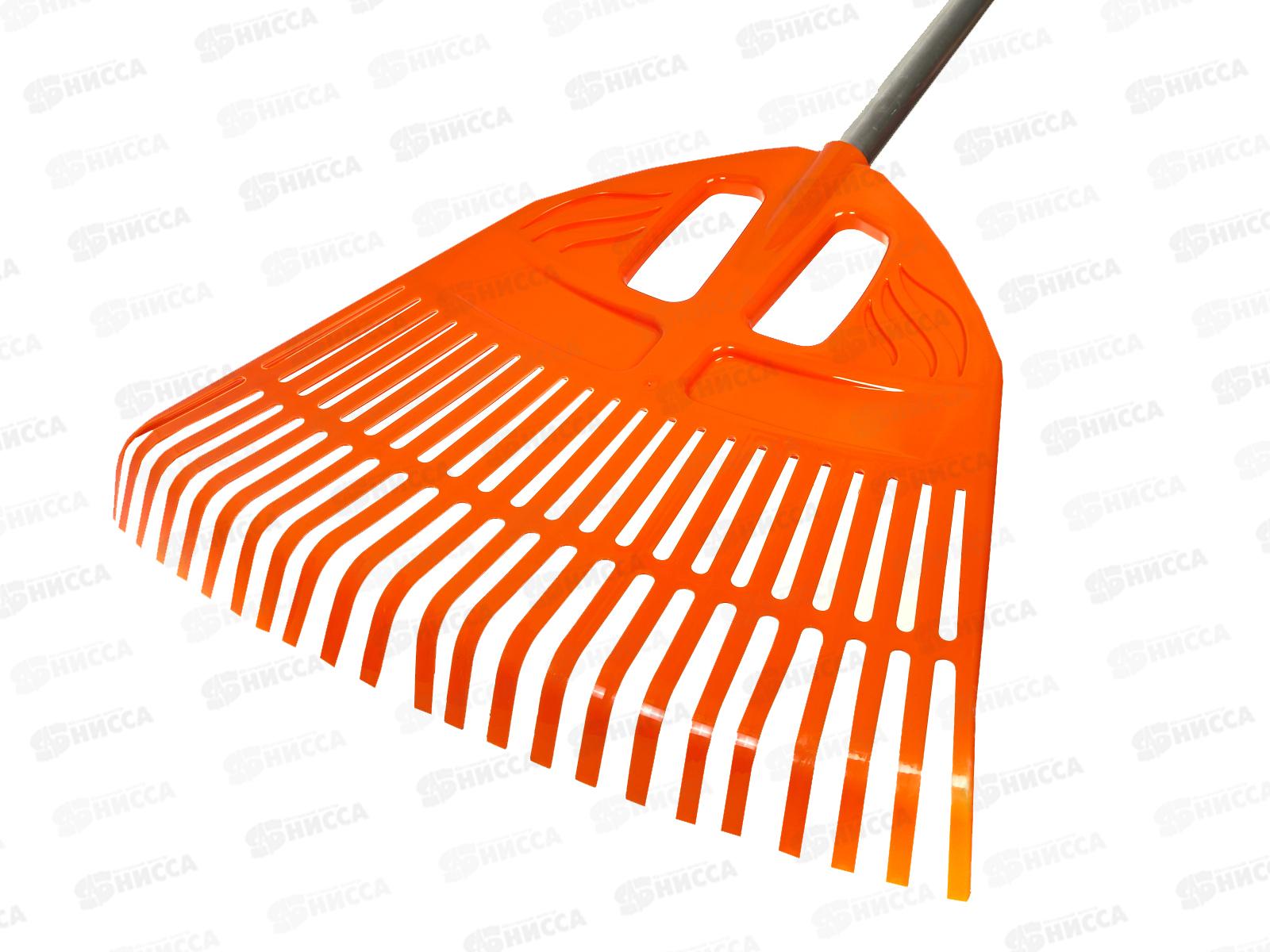 Грабли веерные пластмассовые 23 зуба &quotГардения&quot 550мм, с алюминиевым черенком, 010820-2