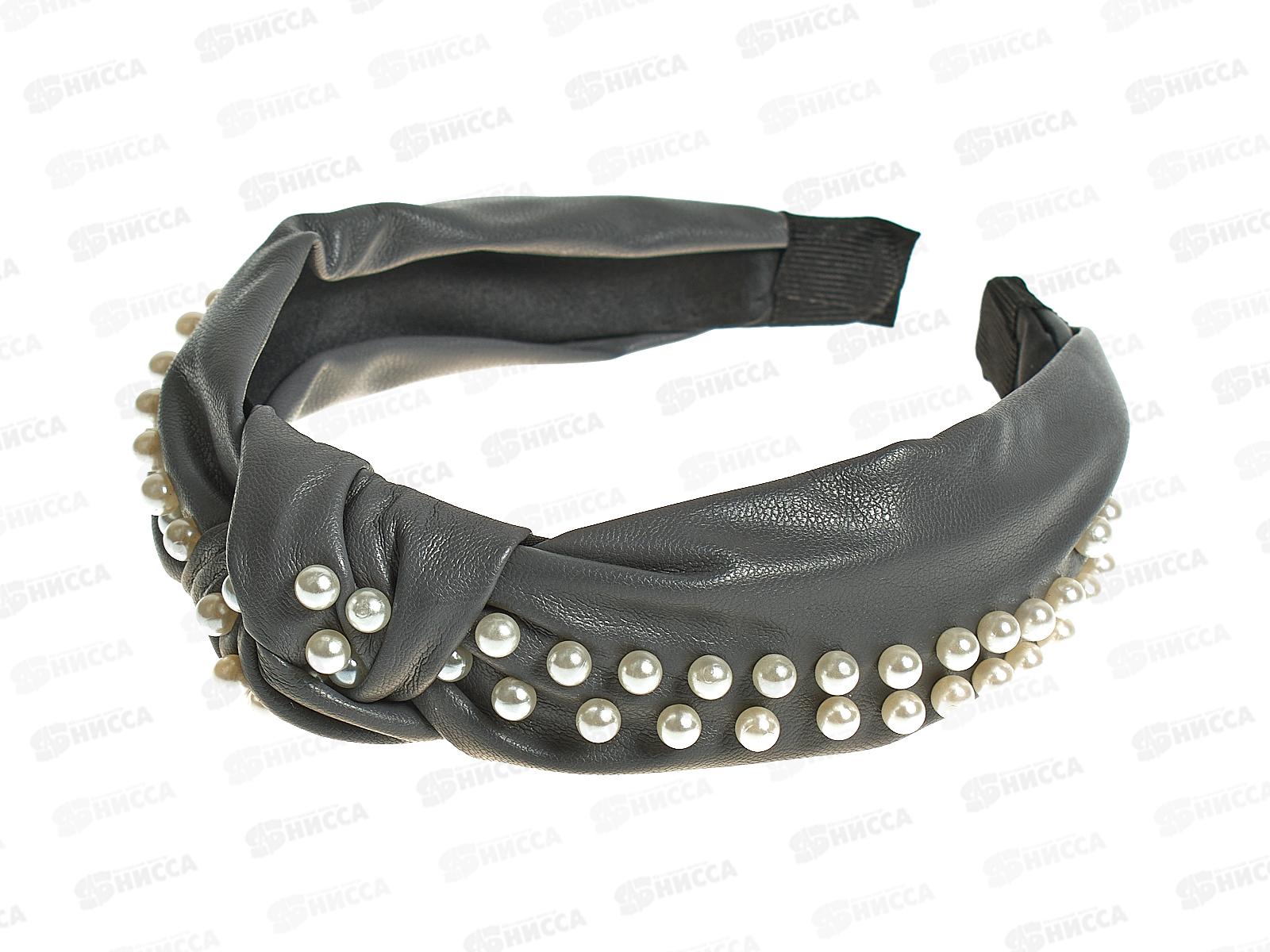 Ободок к/зам.35мм.цветной,жемчуг №4360