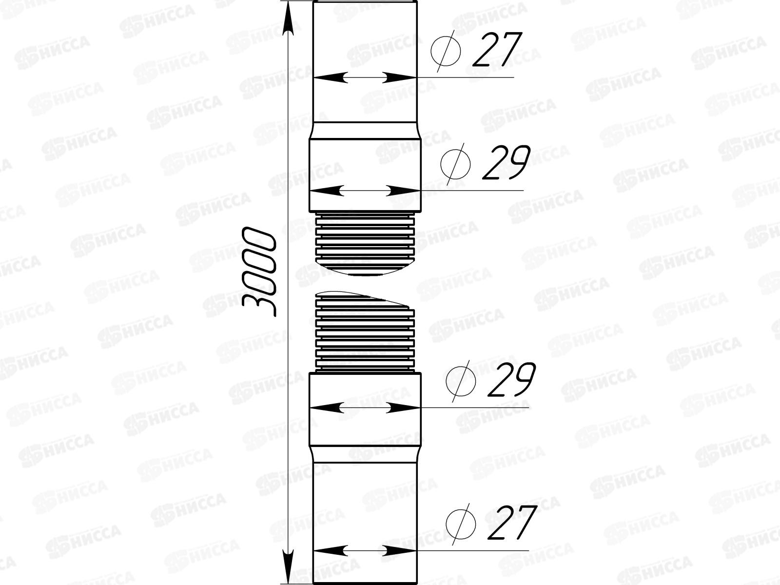 Шланг сливной для стиральной машины 400см, темно-серый, SM401-16-MR *16