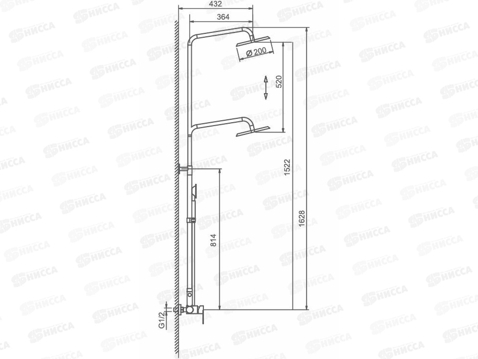 Душевая система, сатин, EM24802-20