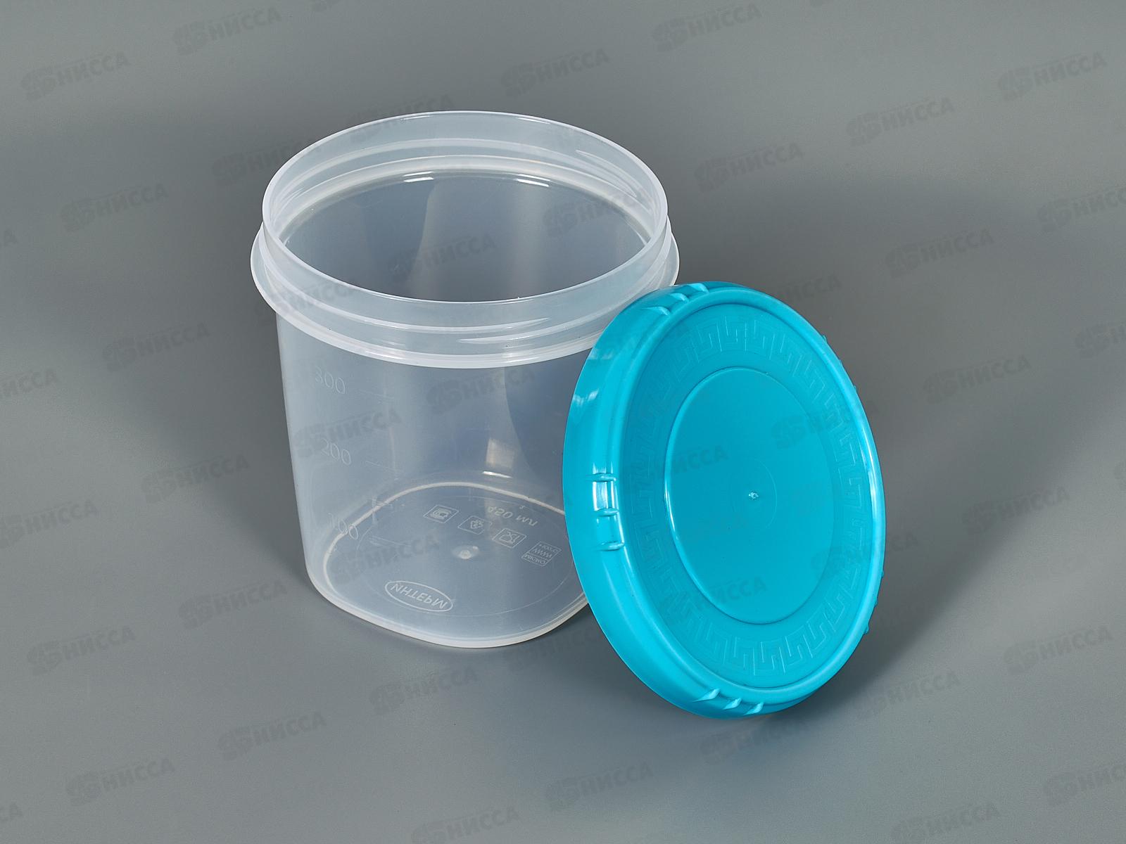 Емкость (Банка) 450мл голубая *60