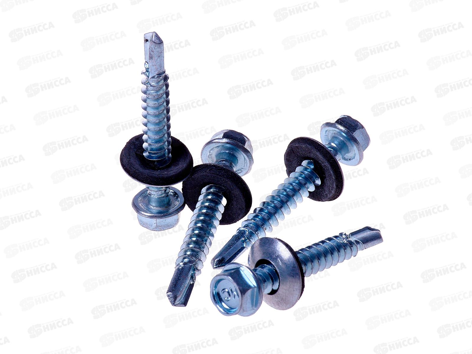 Саморез кровельный 5,5*38 (200шт) цинк, ГОСКРЕП контейнер    *6