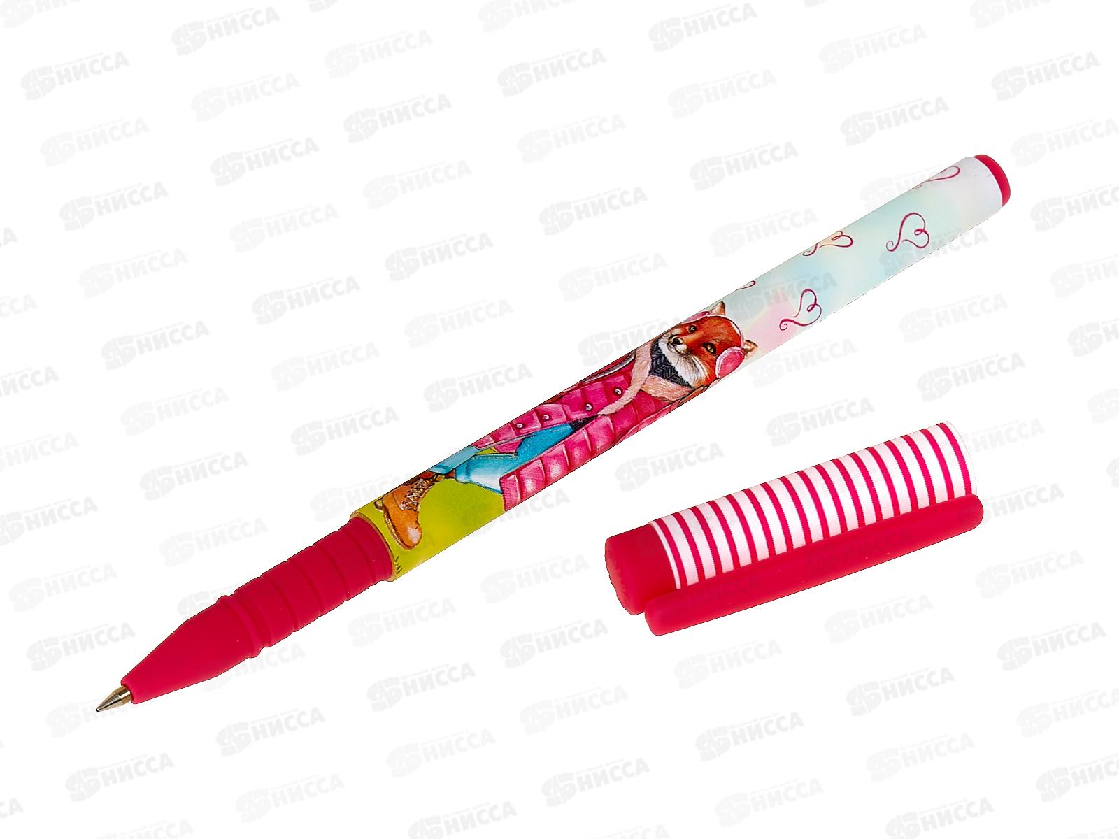 Ручка шариковая  B.V. FunWrite Лиса с рюкзачком.синяя,20-0212/70*24/288