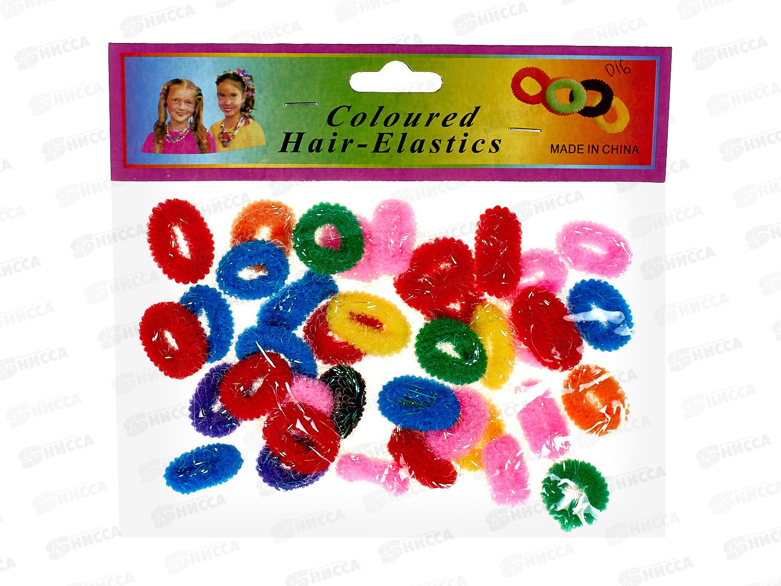 Резинка для волос 40шт цветная ткань (064016)   Ж