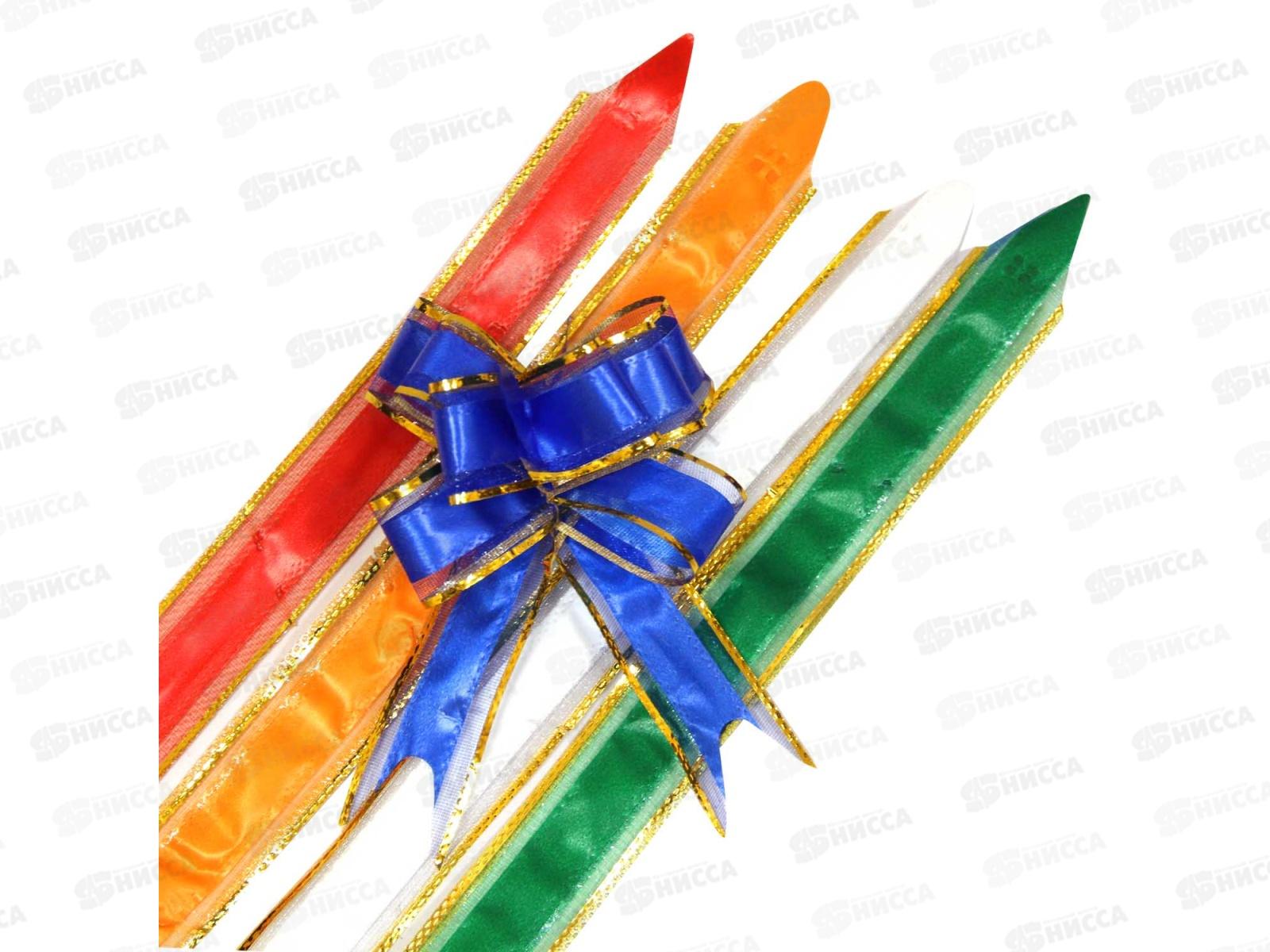 Бант-бабочка 3см органза, золотая канва уп10шт Р0939-30