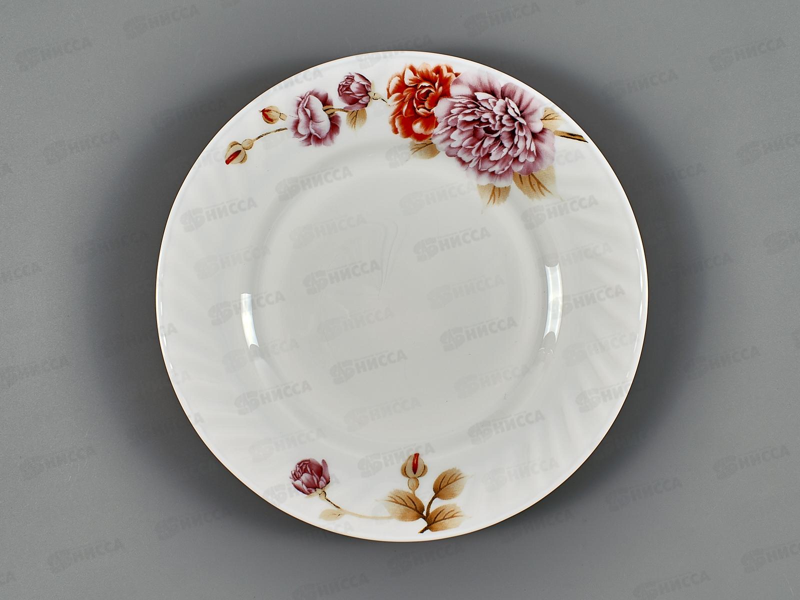 Тарелка плоская HP80-Decal 20см No.60 Пион 206426 *48