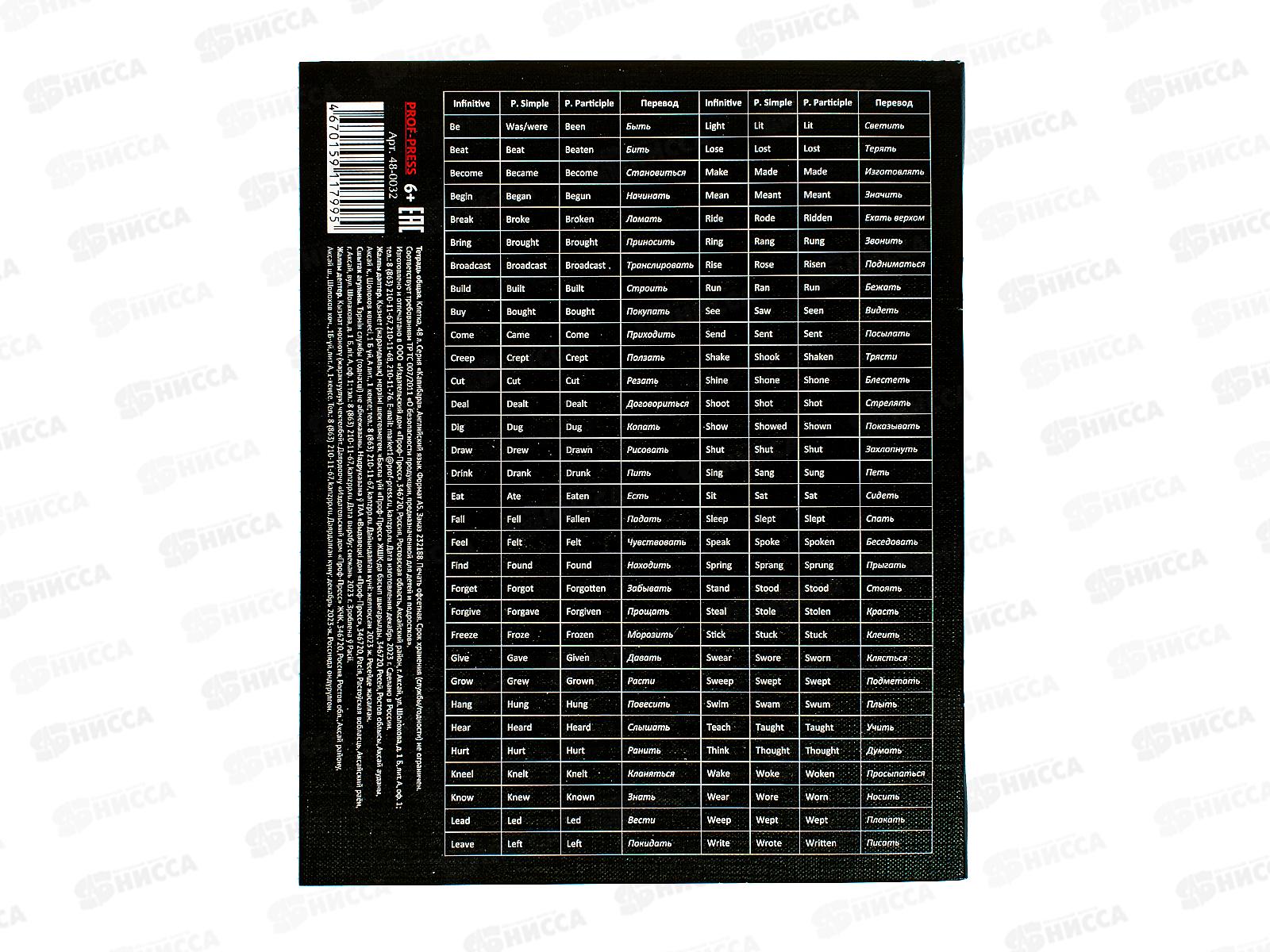 Тетрадь 48л кл. ПП &quotКапибара&quot Английский язык, 48-0032 *10/80