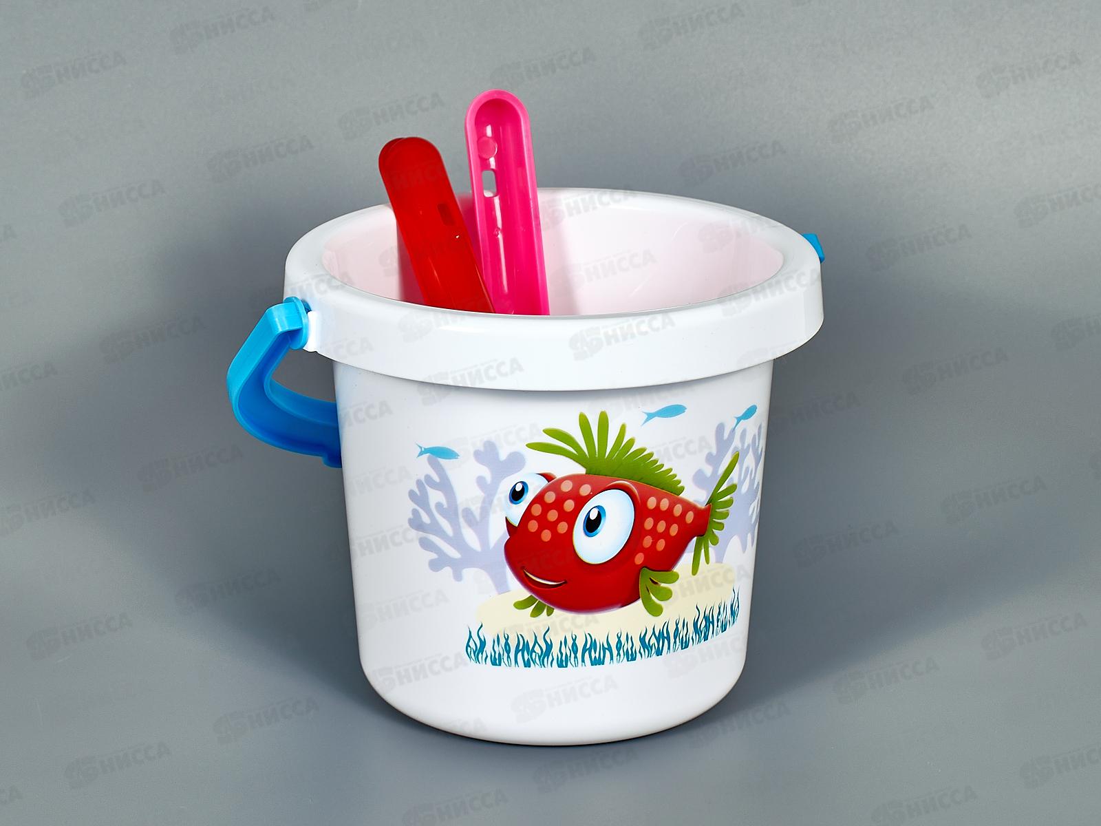 Набор песочный №131, 01831 (ведро 1,4л, совок 19см, грабли 19см)