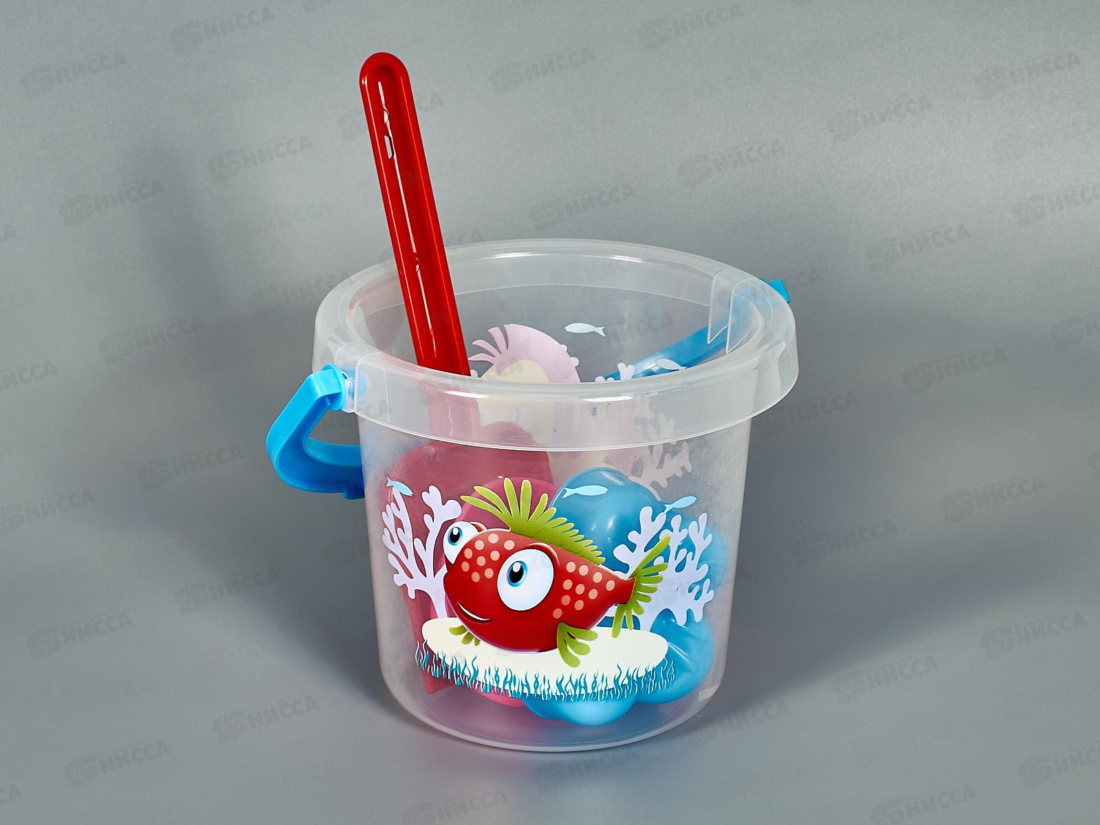 Набор песочный №132, 01832 (ведро 1,4л, 2 формочки, совок 21см)