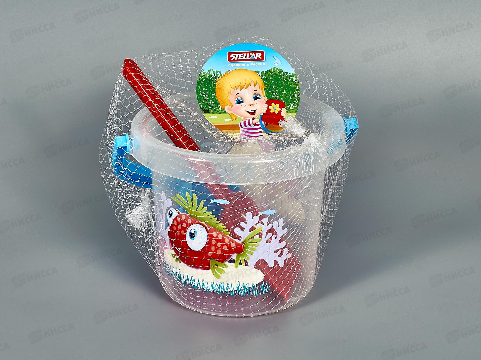 Набор песочный №132, 01832 (ведро 1,4л, 2 формочки, совок 21см)